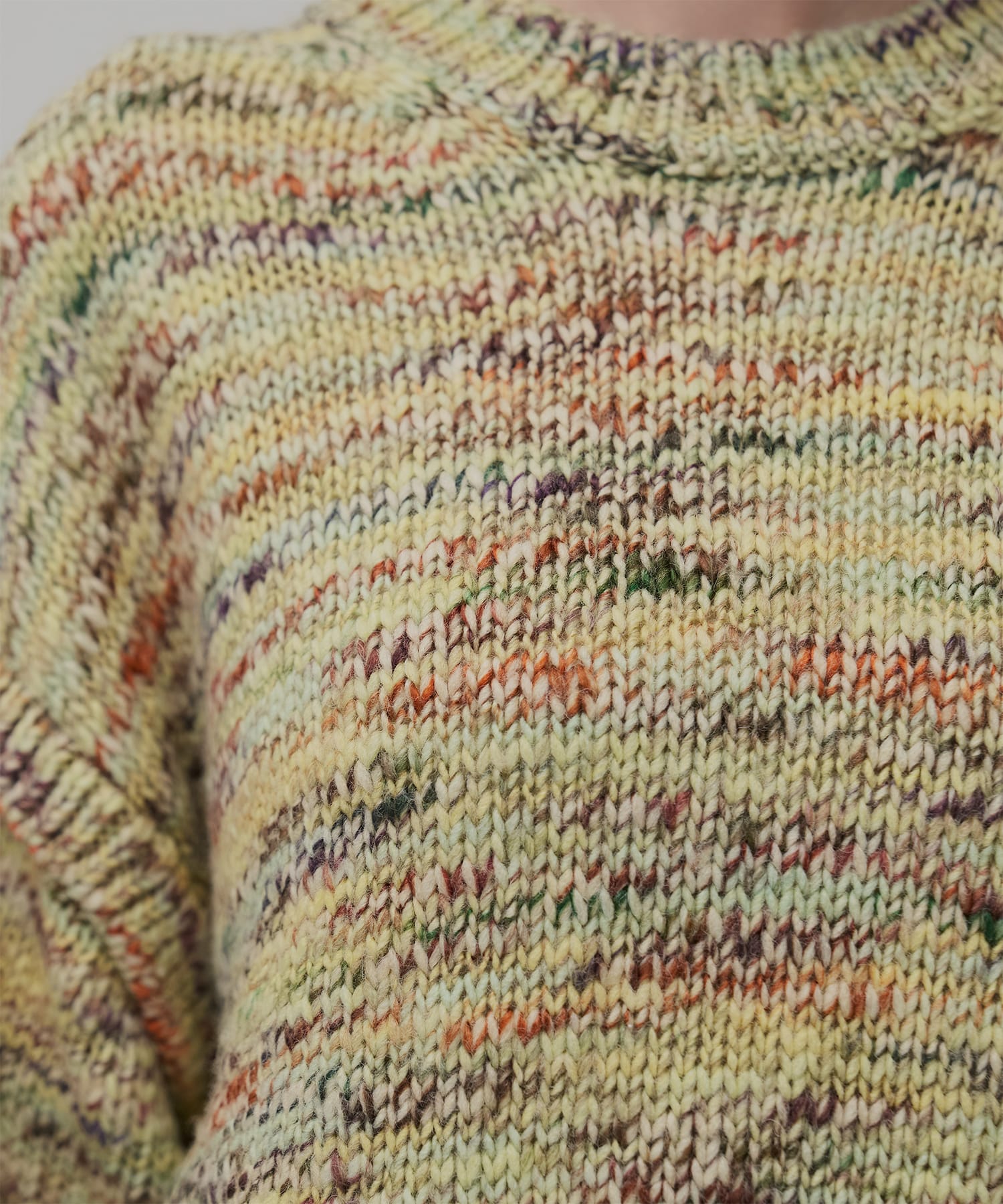 ロービングミックスカラーニット