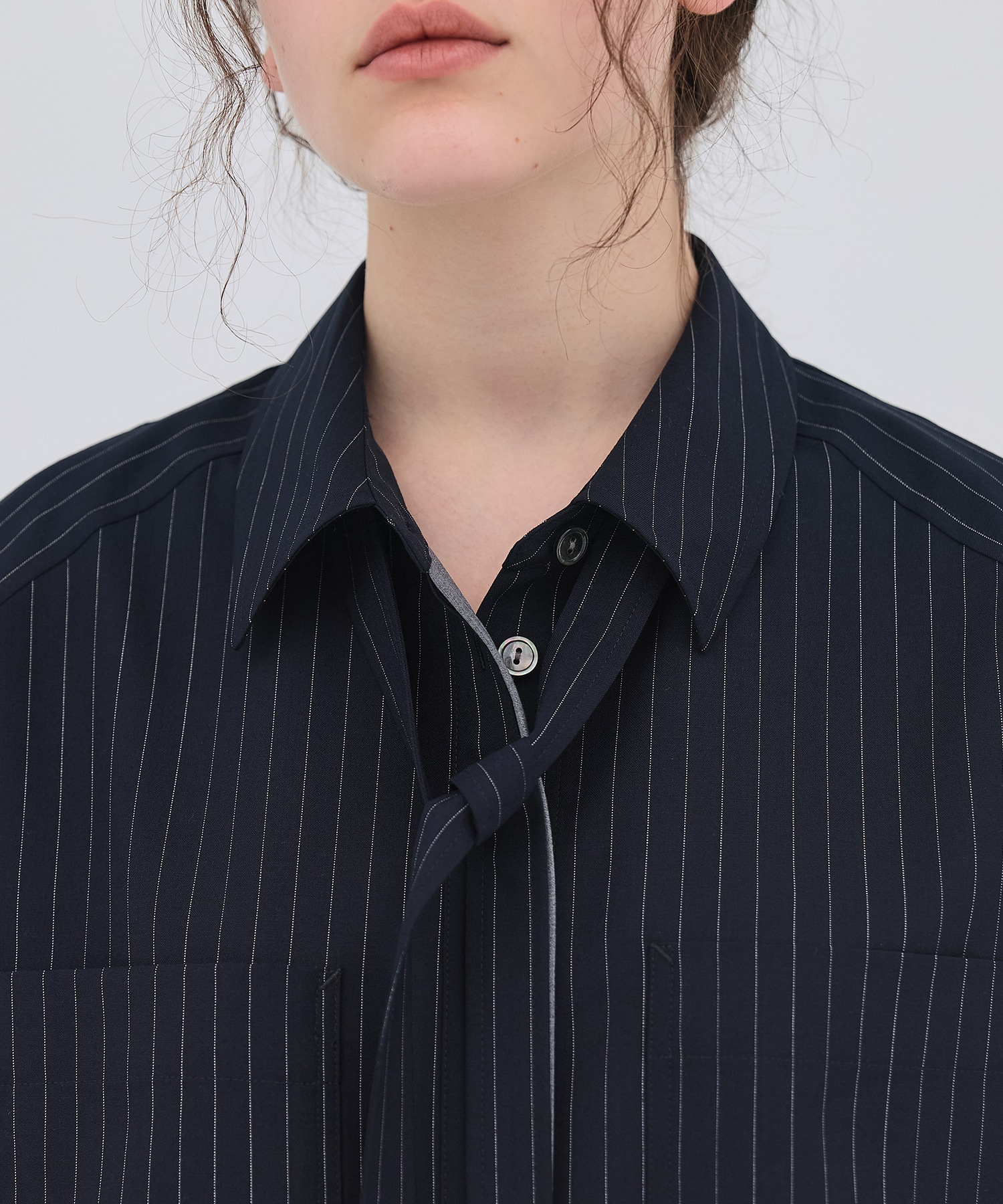 ワイドカフスボウタイシャツ