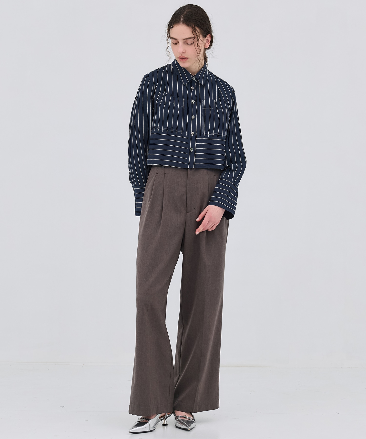 ダブルポケットレーヨンショートシャツ