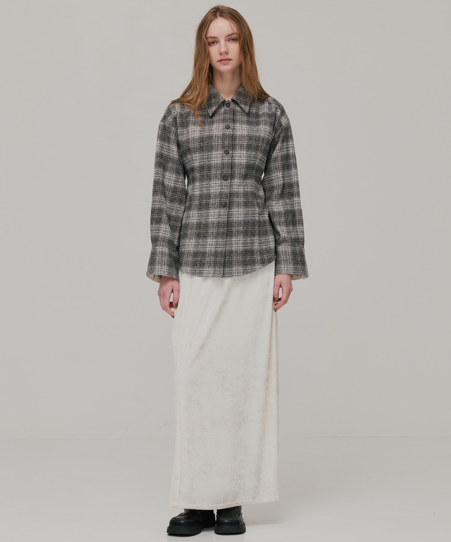 ソフトネルオーバーチェックシャツ