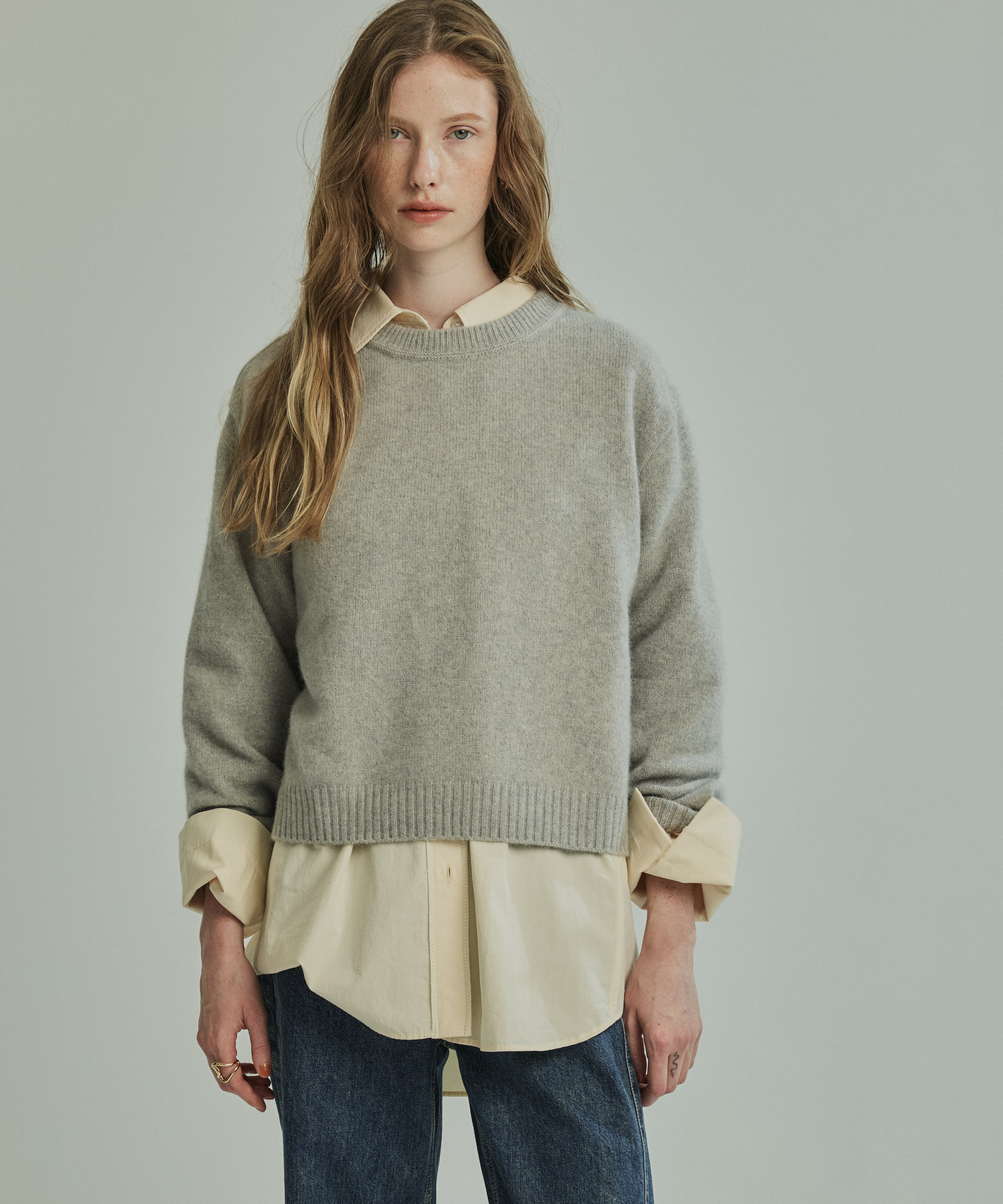 【再入荷】FOXコンフォートクルーネックニット