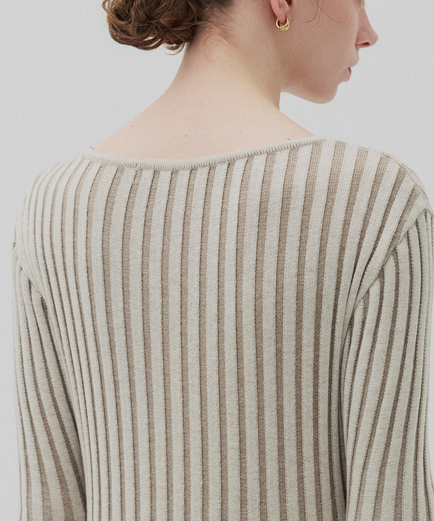 〈残りわずか〉フレアリブニットワンピース