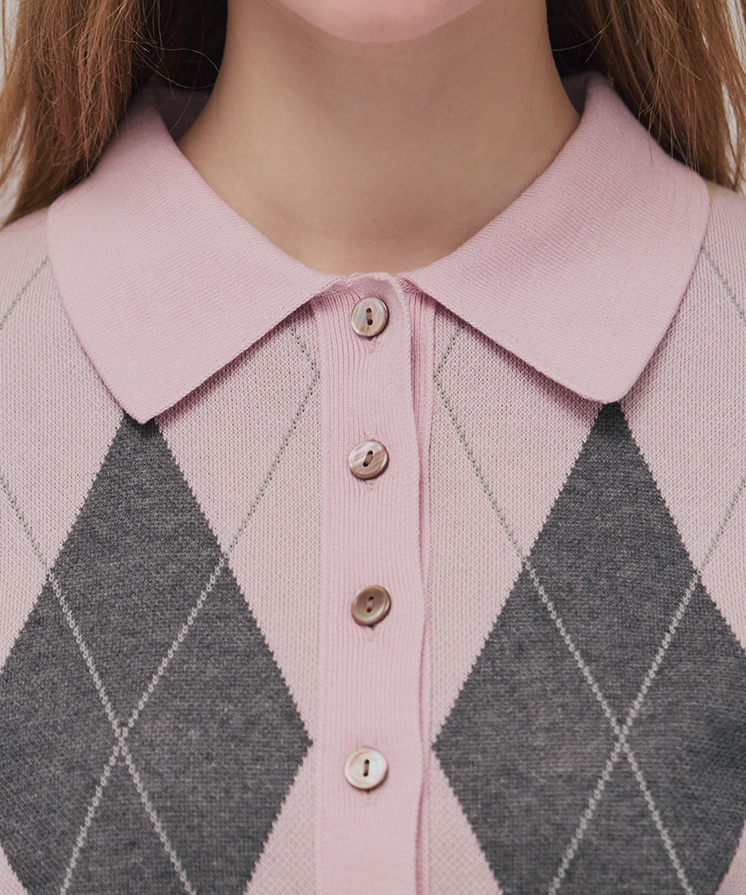 アーガイルショートカーディガン