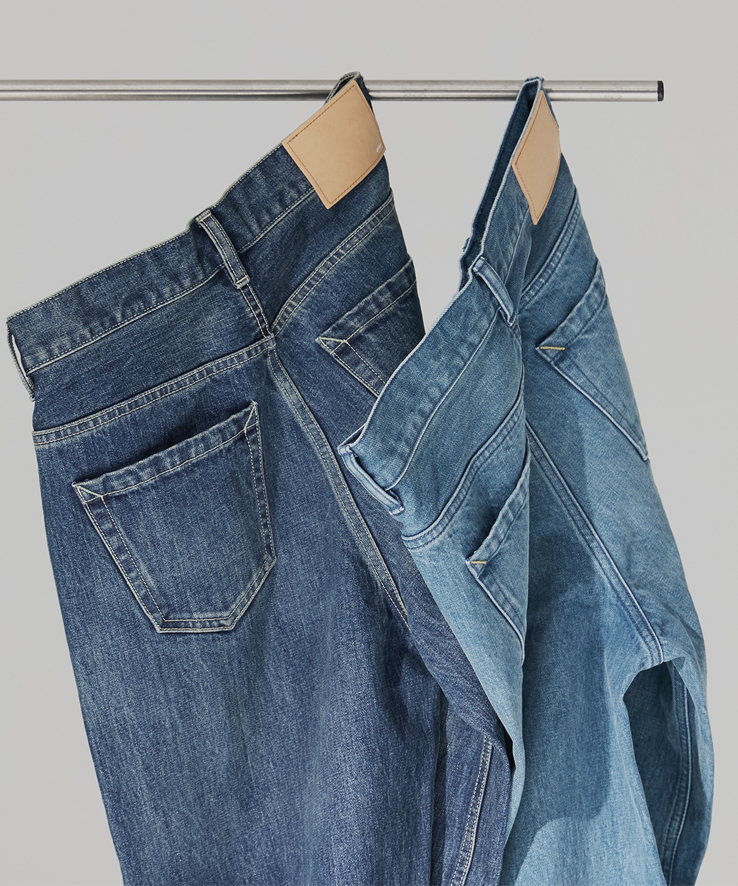 ラインストレートデニム