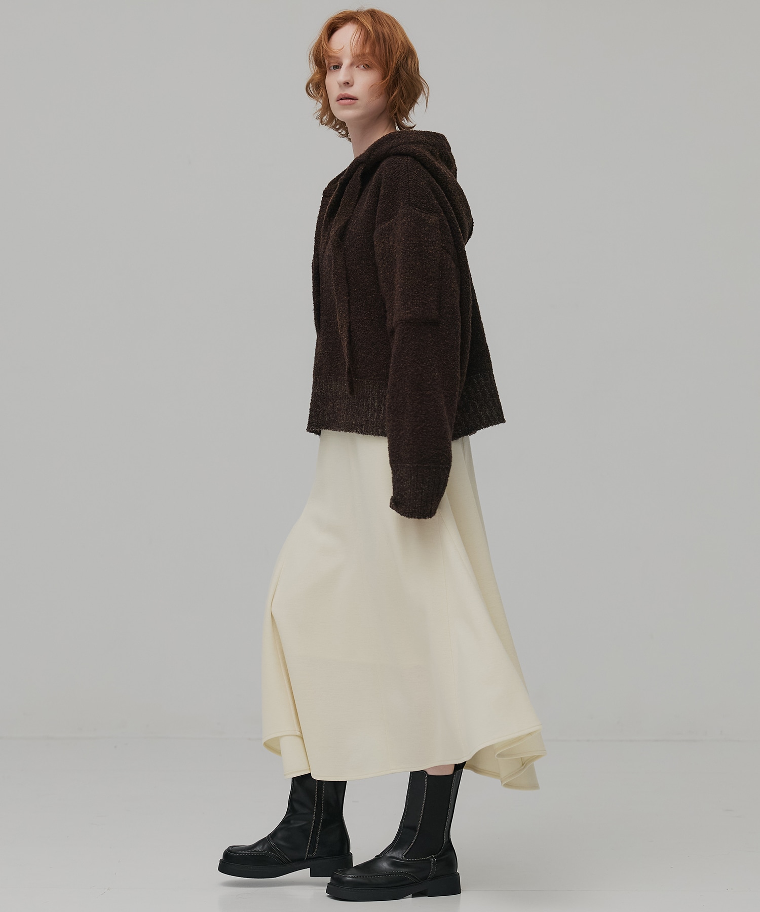 ウールジャージフレアスカート