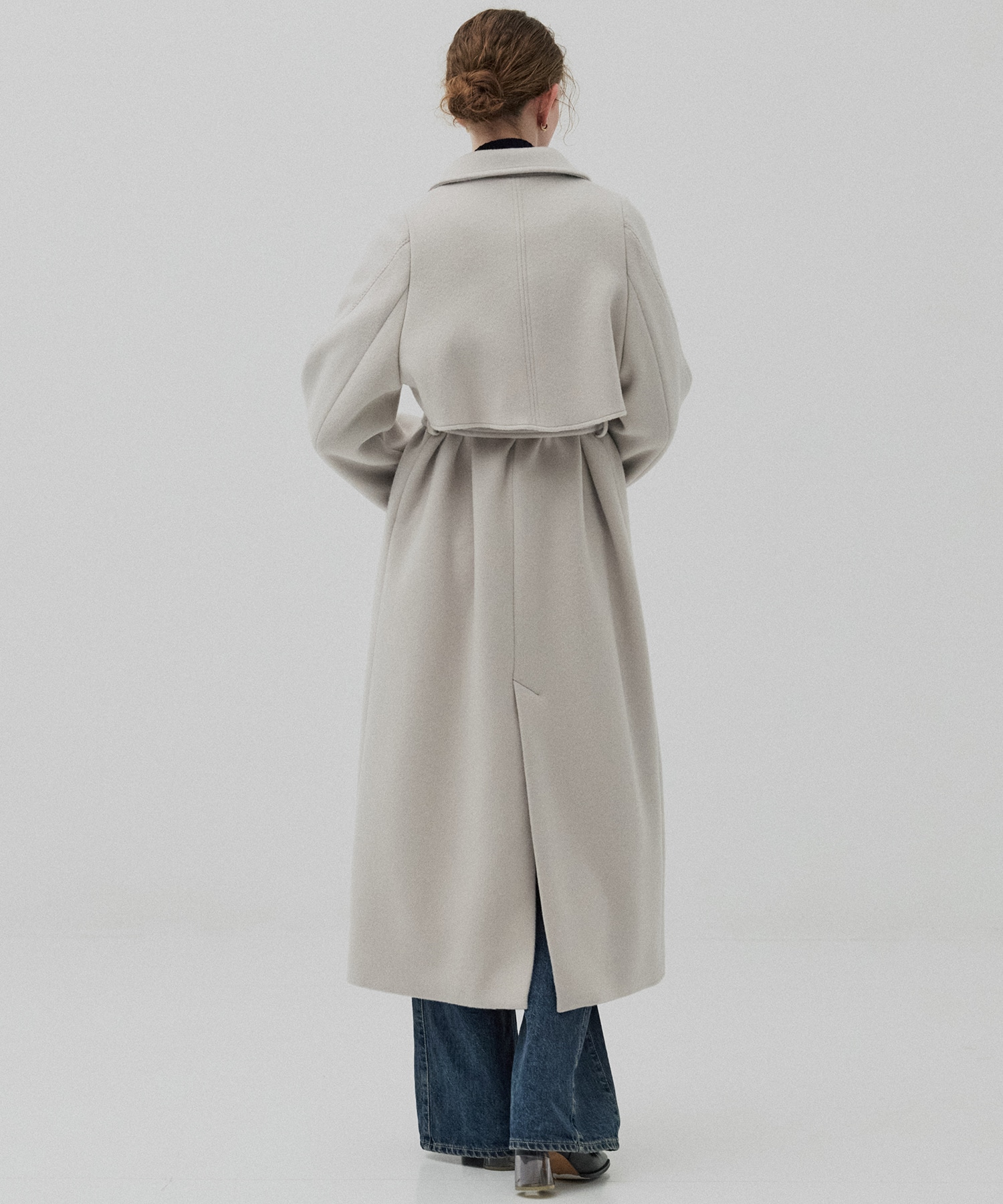 SUPER140アシメオーバーヨークコート