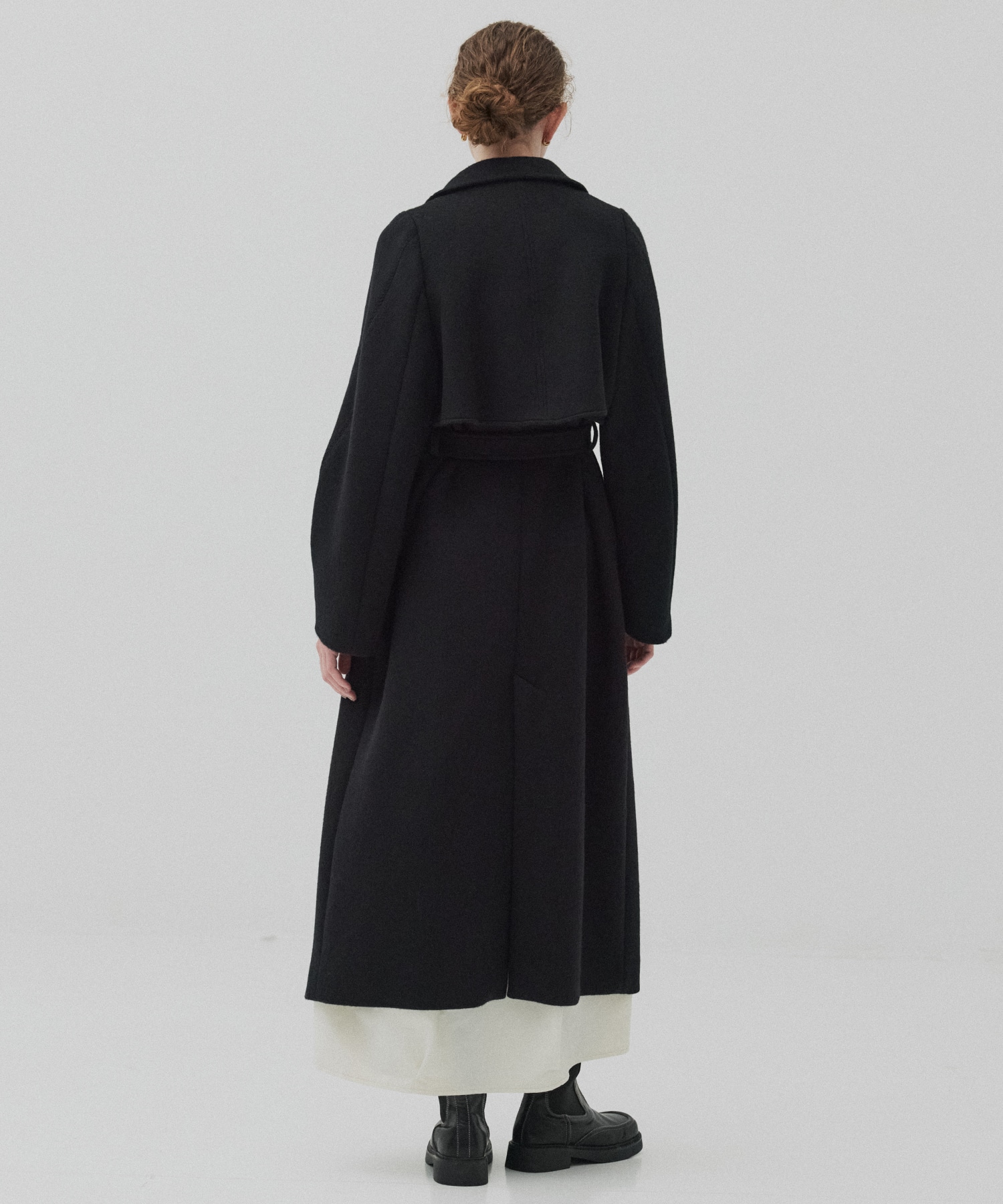 SUPER140アシメオーバーヨークコート