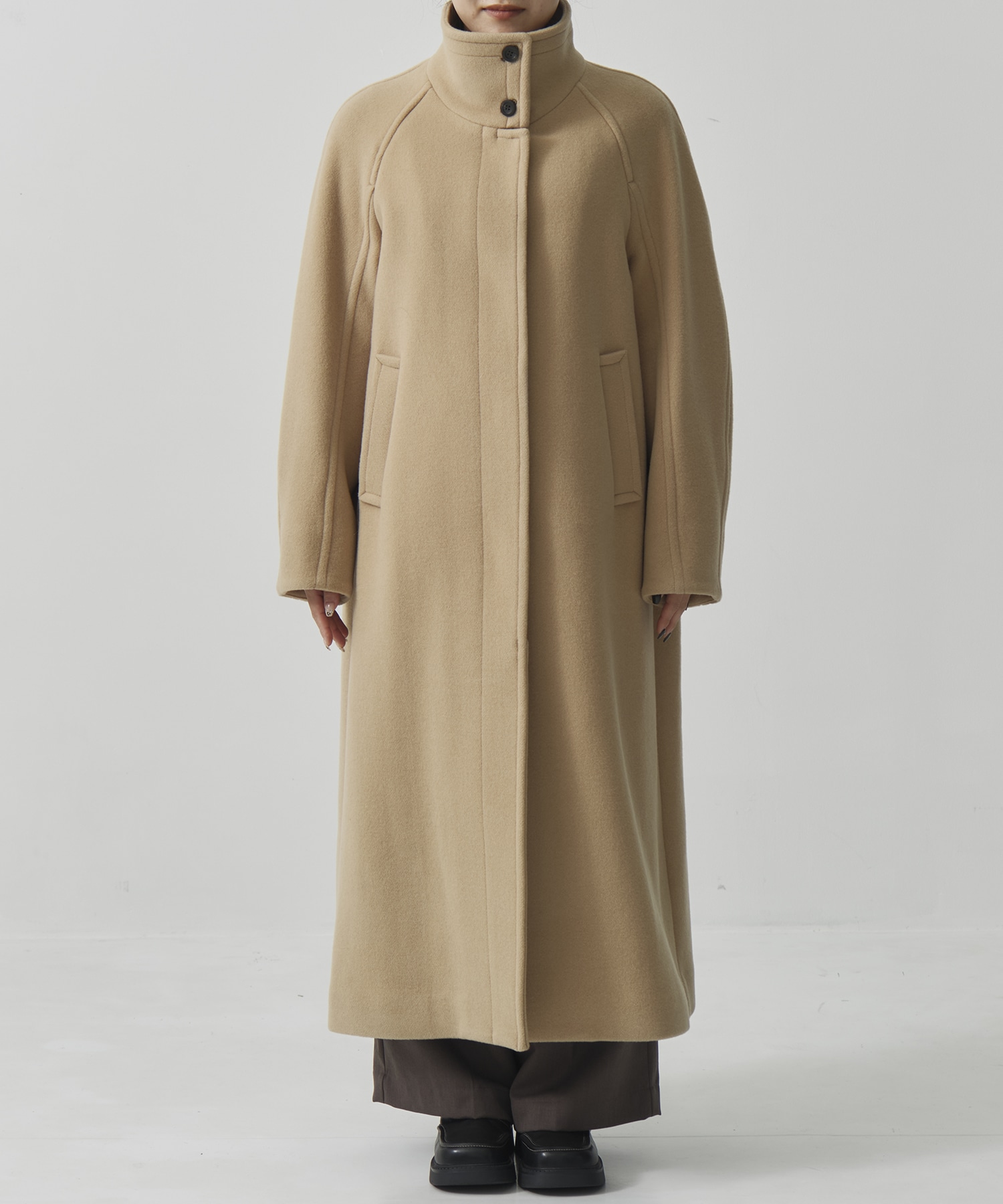 SUPER140スタンドカラーコート