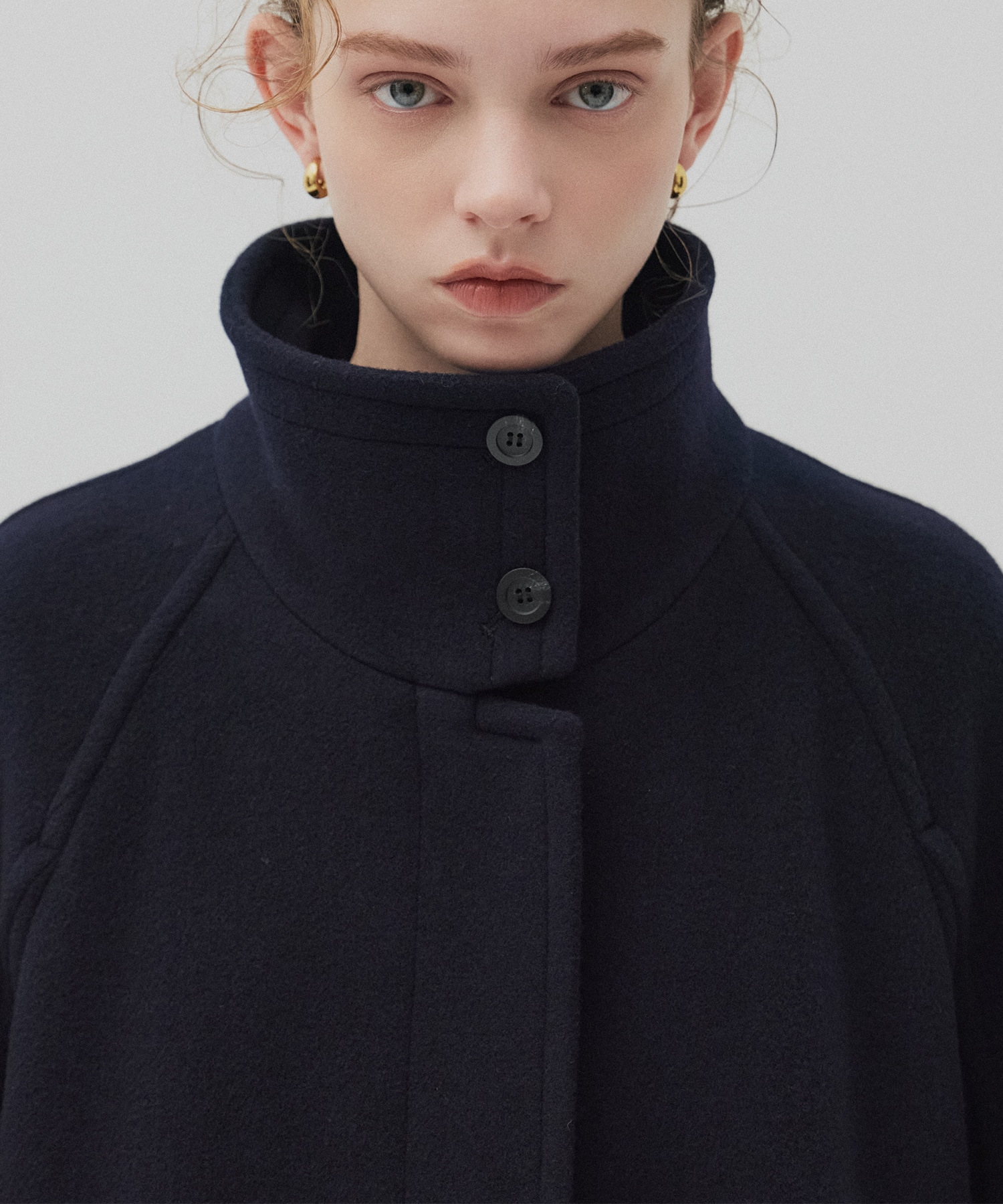 SUPER140スタンドカラーコート