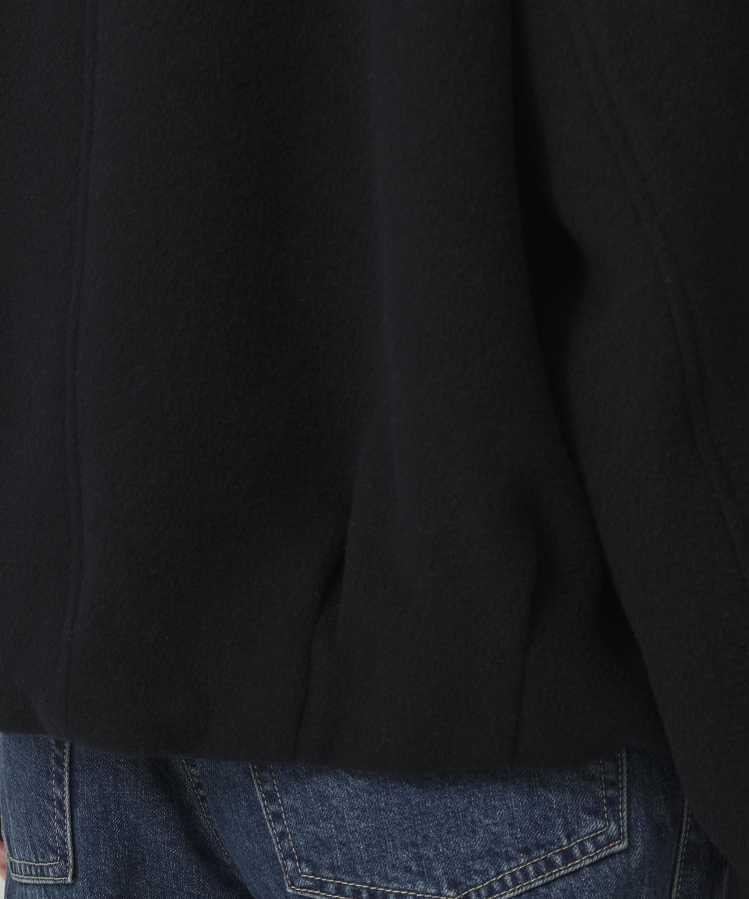 ウールジップタックショートコート