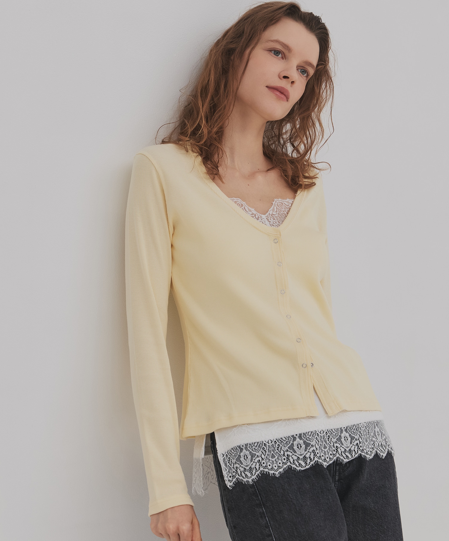 リングドットVネックトップス