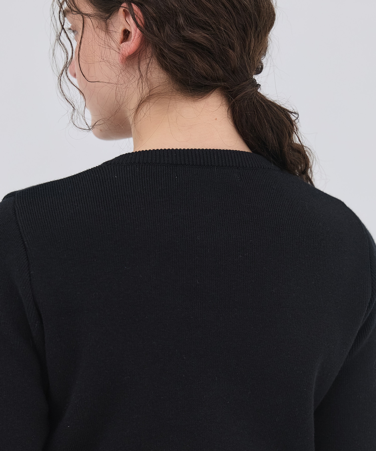 コットンシルククルーカーデ