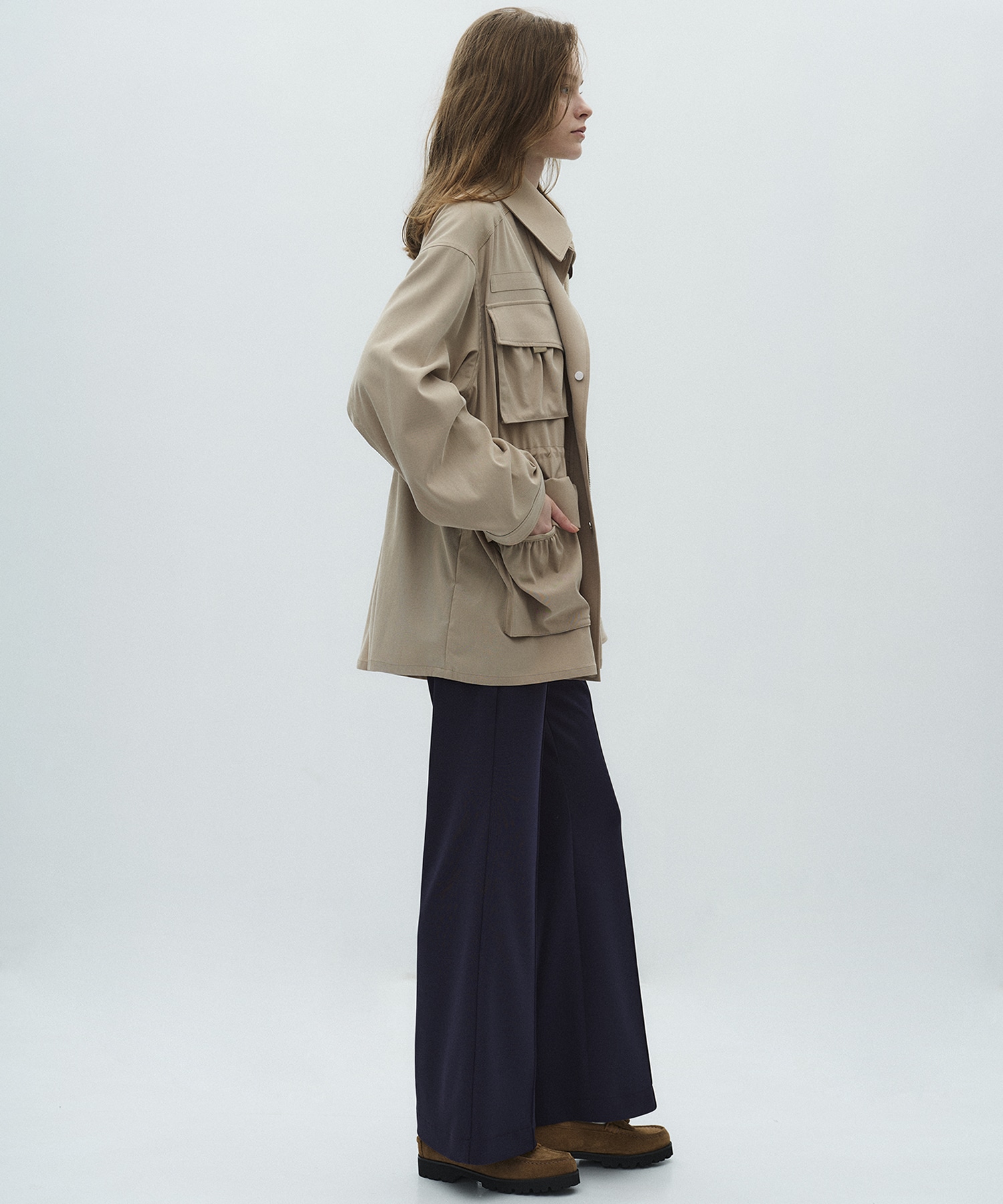 ストレッチハイライズフレアパンツ