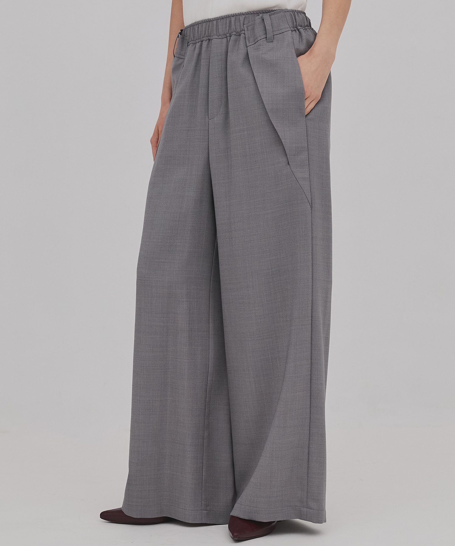 ウールジョーゼットパンツ