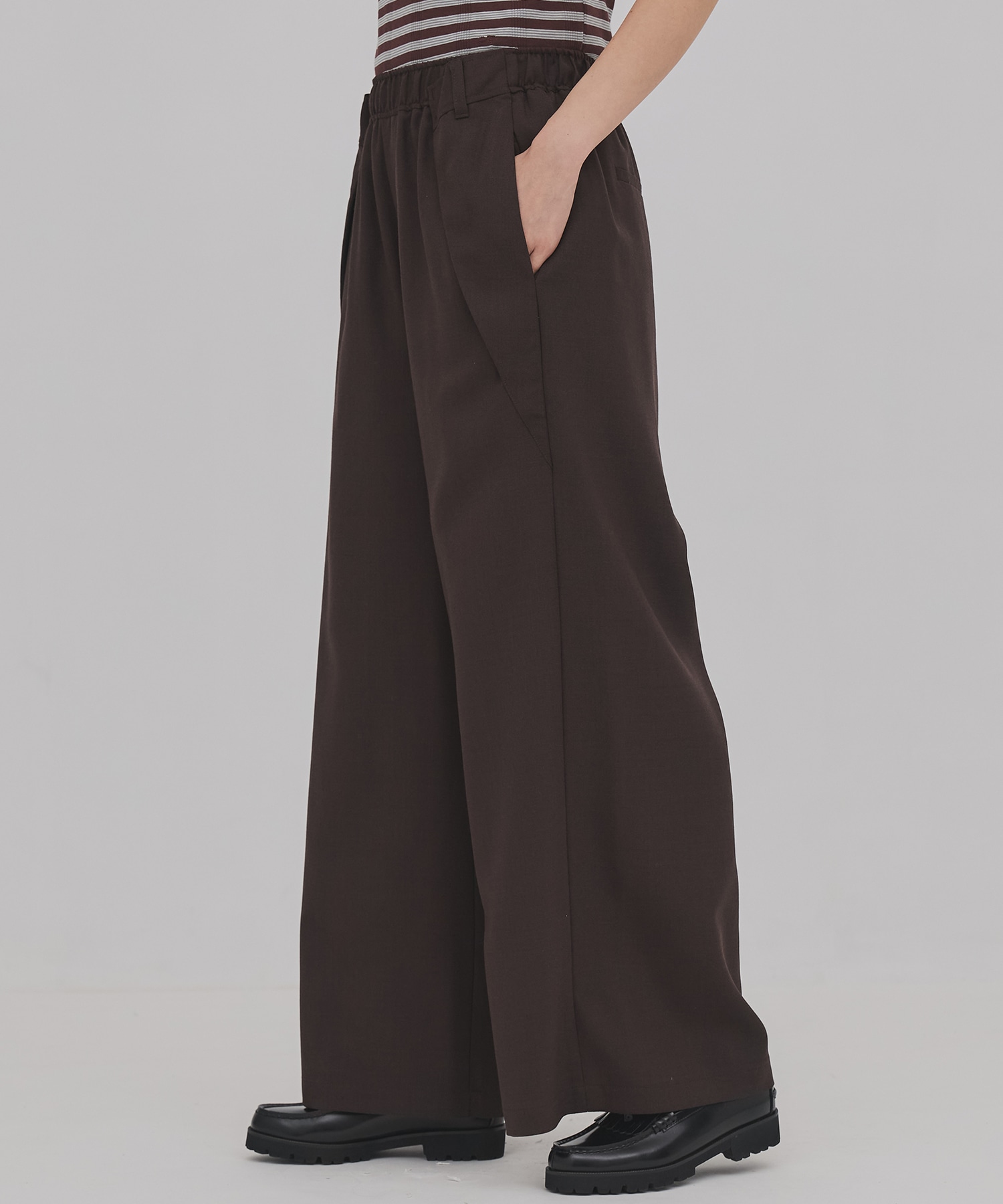 ウールジョーゼットパンツ