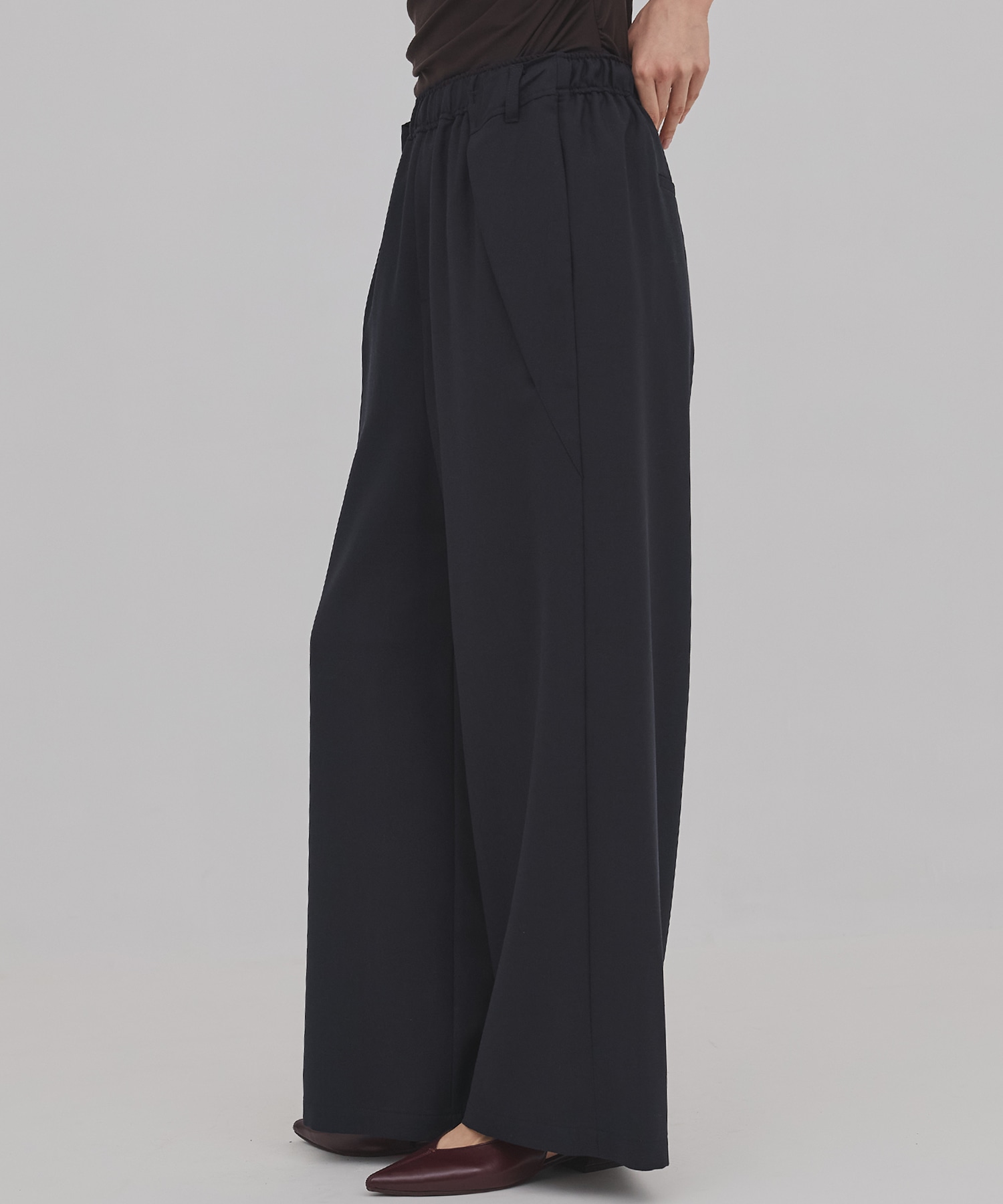 ウールジョーゼットパンツ