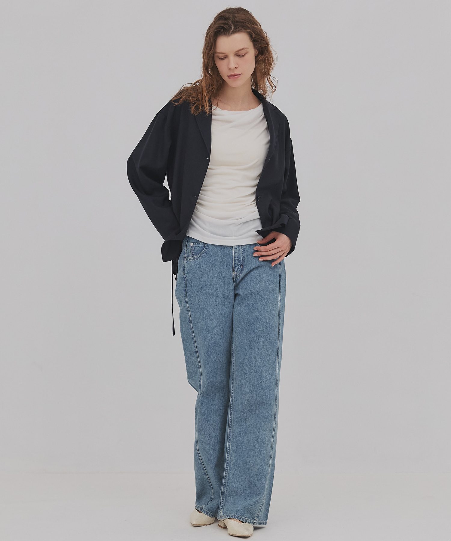 ウールジョーゼットジャケット