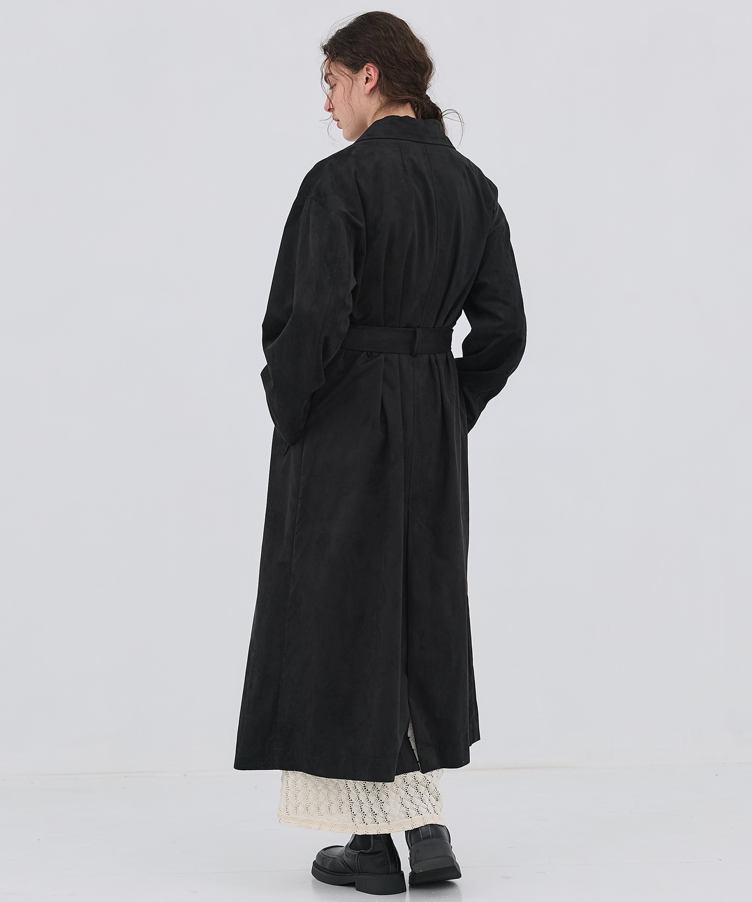 スエードトレンチコート