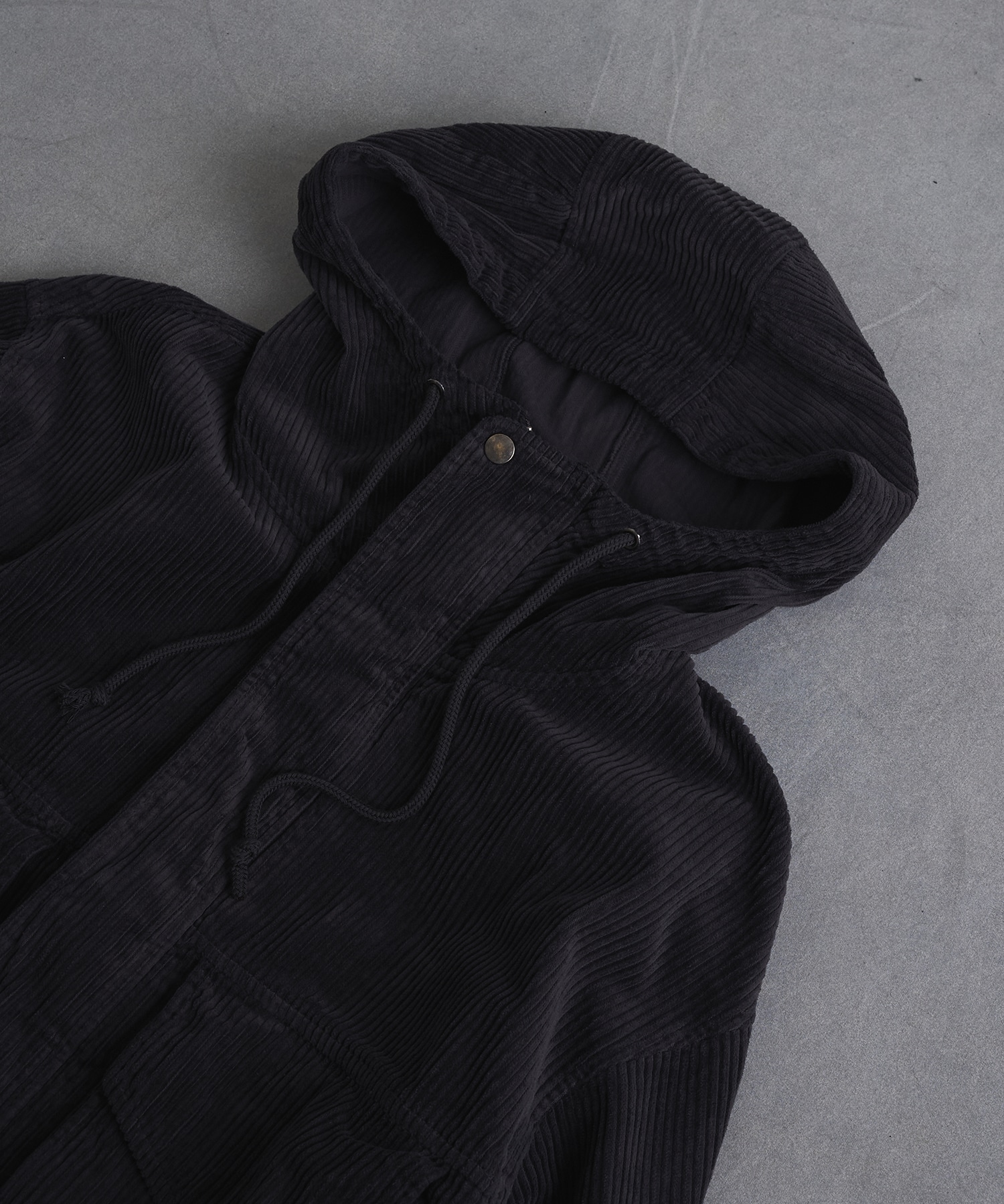 ガーメントダイコーデュロイフードブルゾン