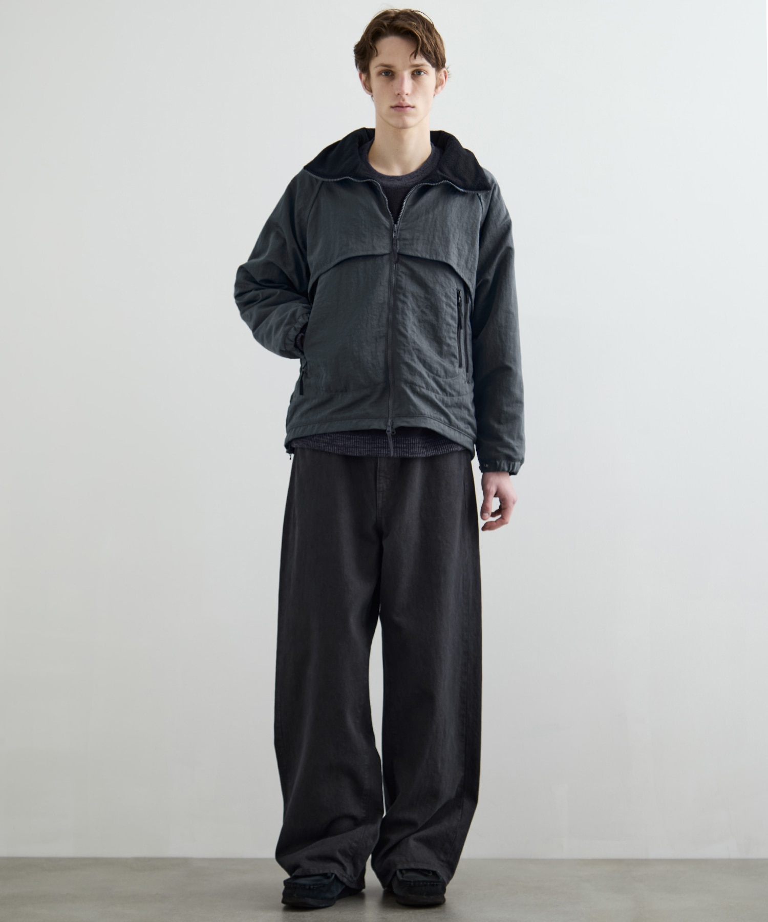 リバーシブルナイロンフリースBL