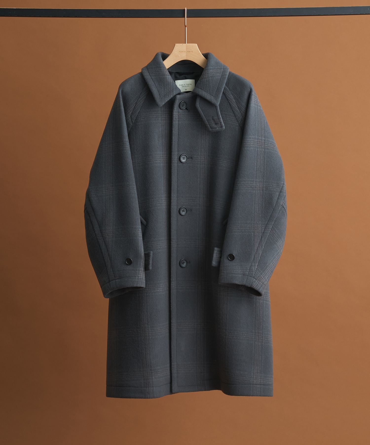 Super140s メルトンオーバーサイズバルカラーコート