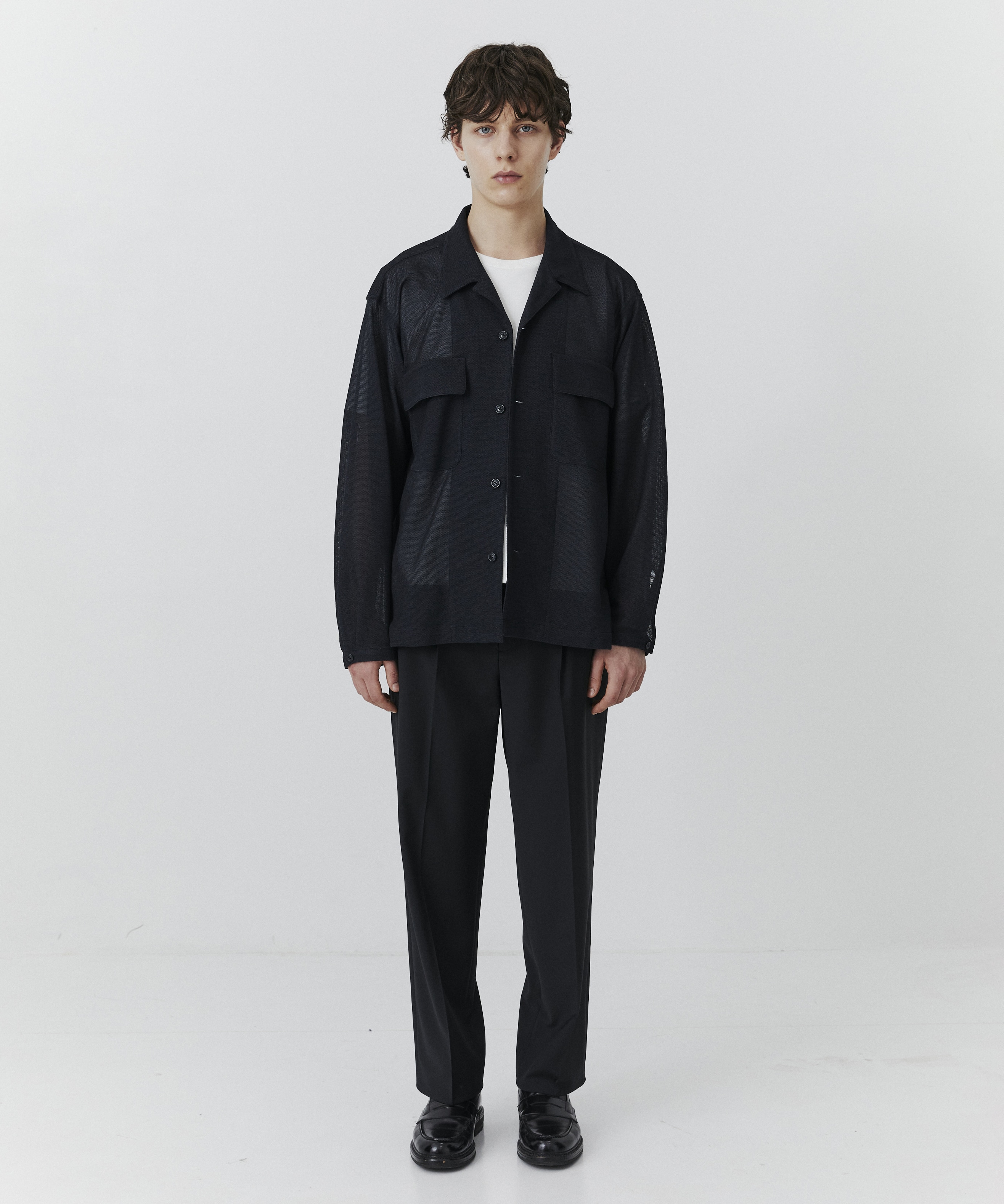 リネンライクリラックスCPOシャツ