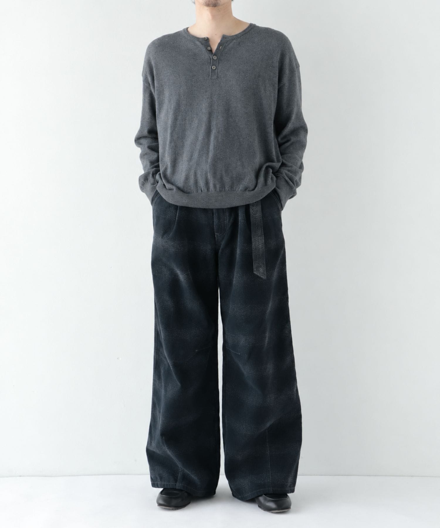 SHIOTA BeltedWidePants