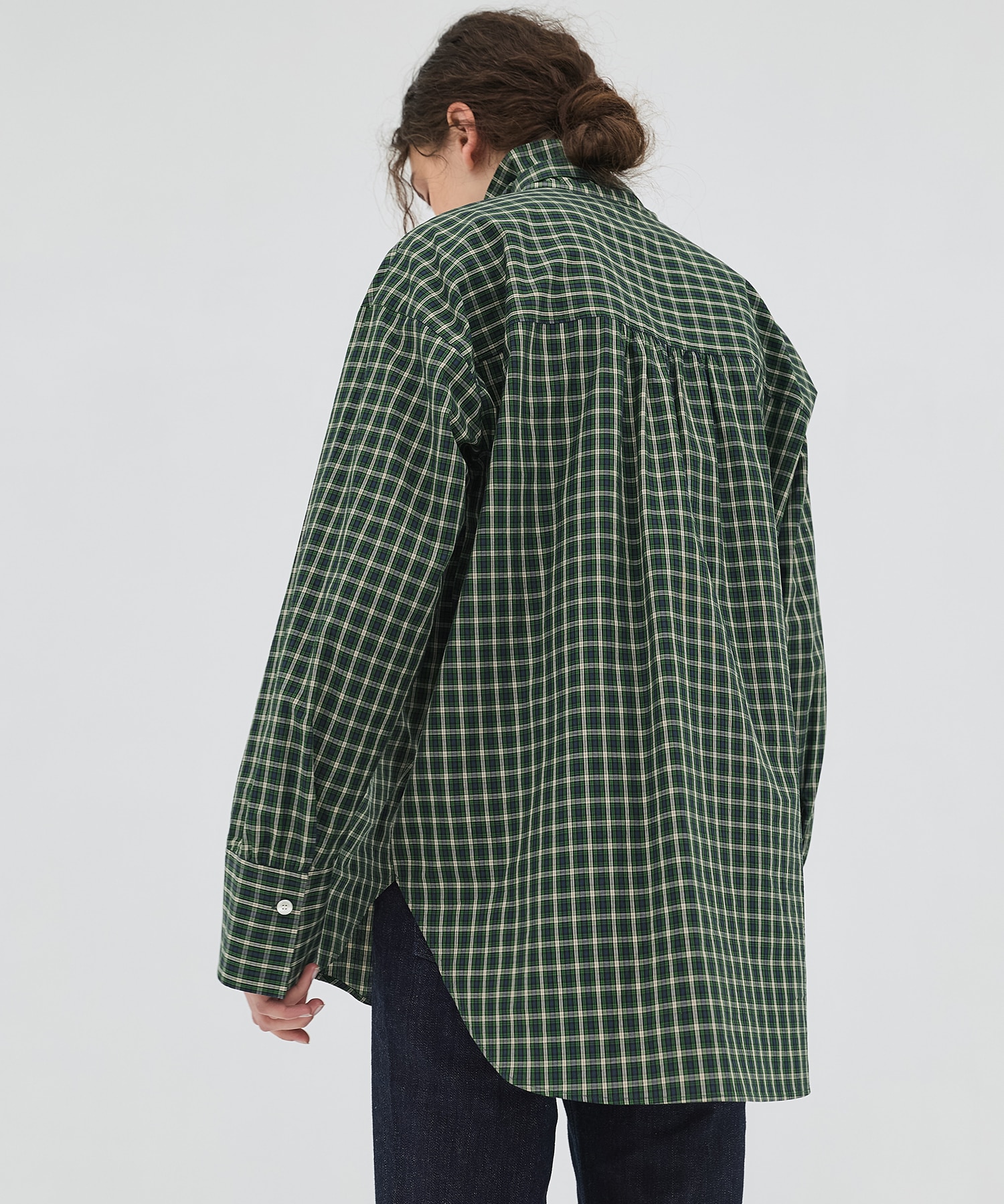 ミニチェックスタンドカラーシャツ