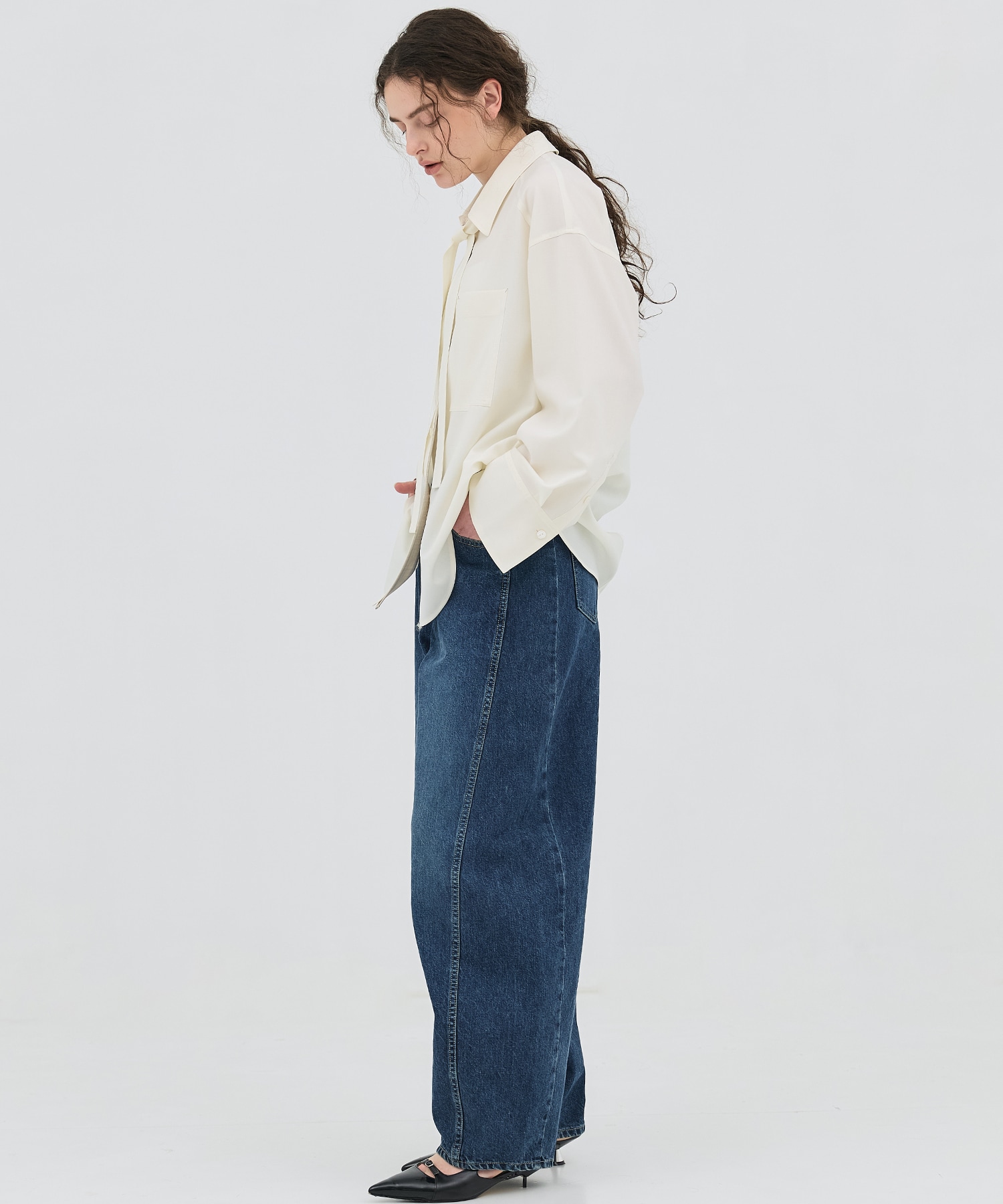 ワイドカフスボウタイシャツ