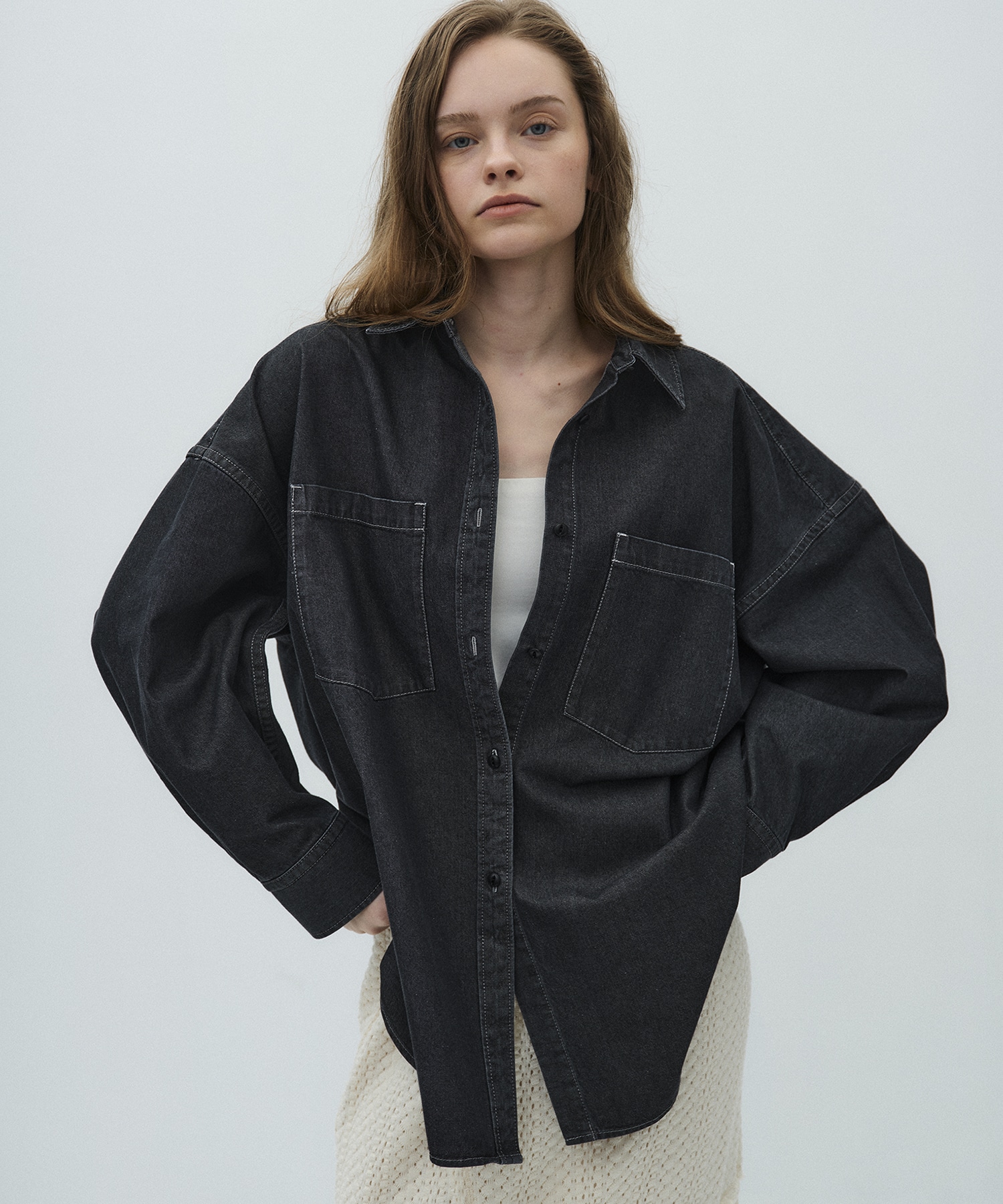 オーバーサイズデニムシャツ