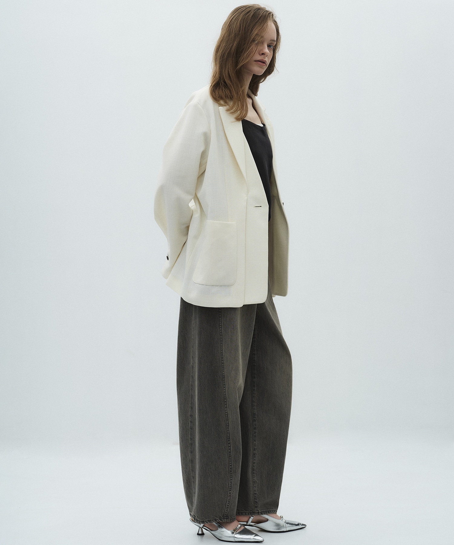 レイヤードボクシージャケット