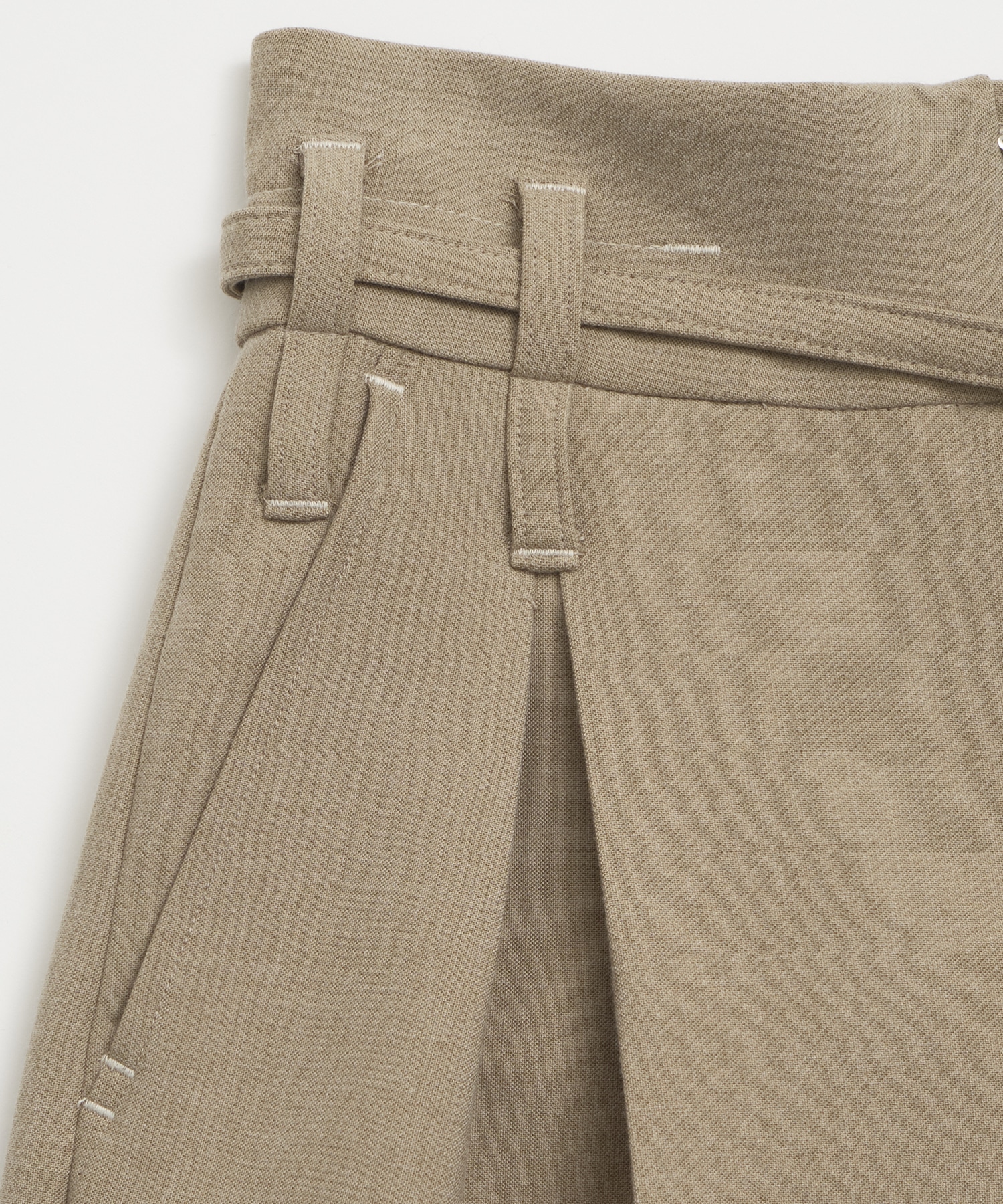 ダブルクロスボックスプリーツパンツ