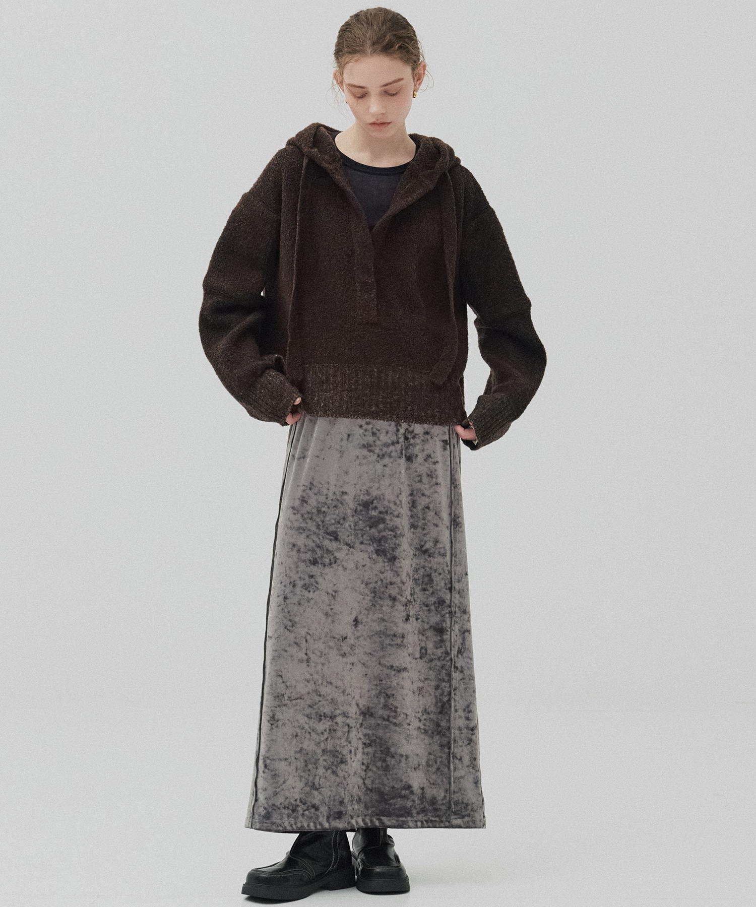 ベロアナロースカート