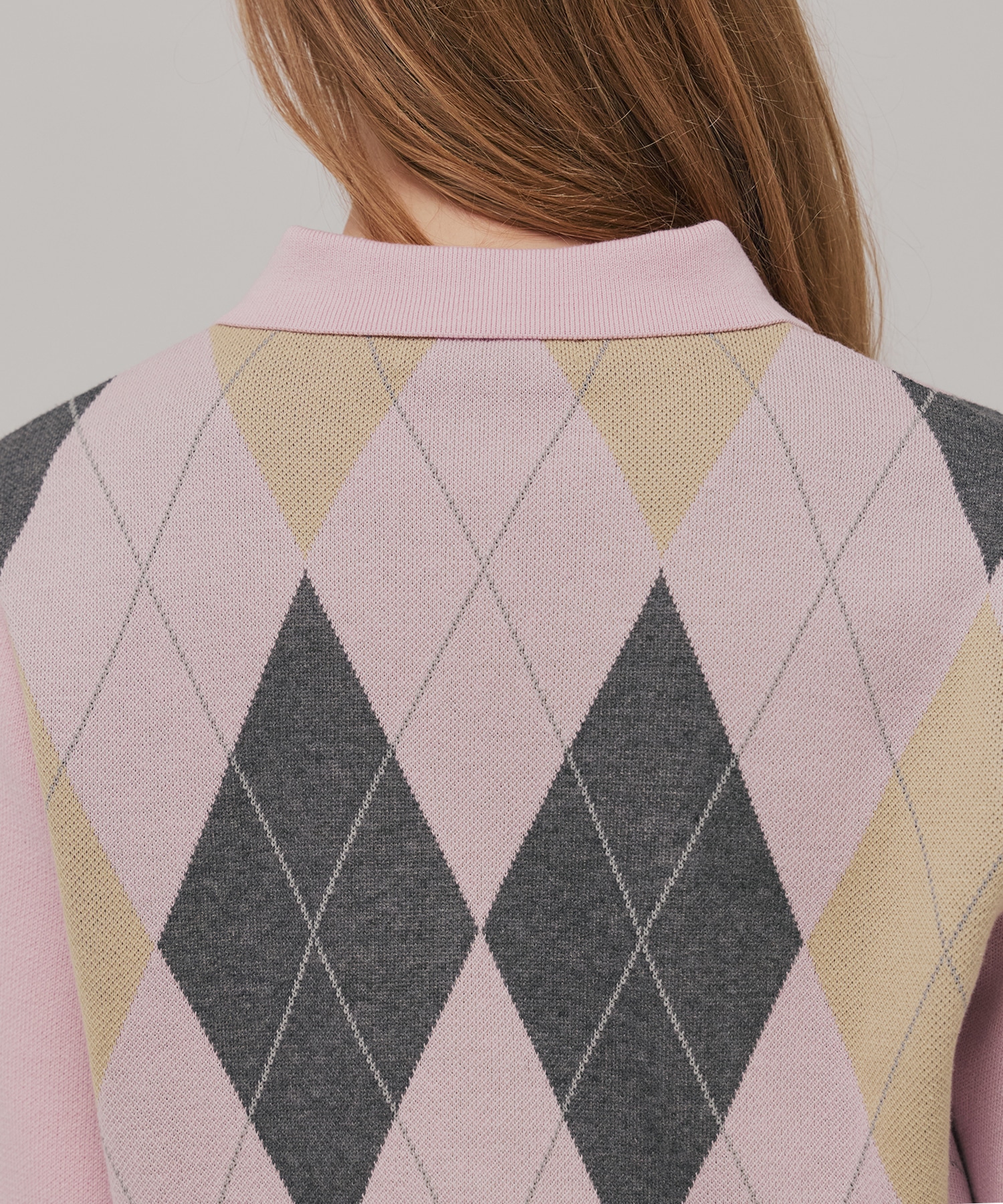 アーガイルショートカーディガン