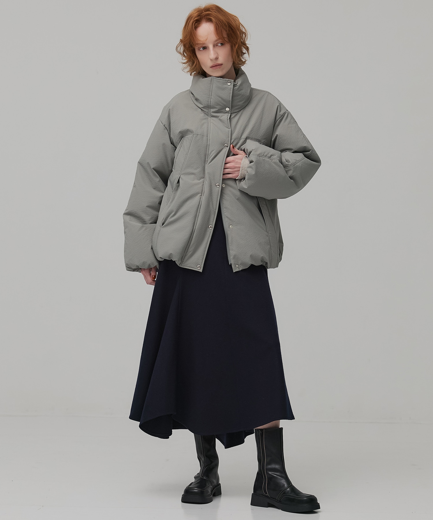 ウールジャージフレアスカート