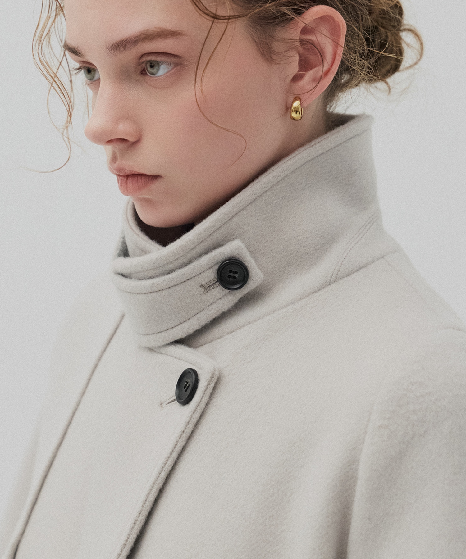 SUPER140アシメオーバーヨークコート