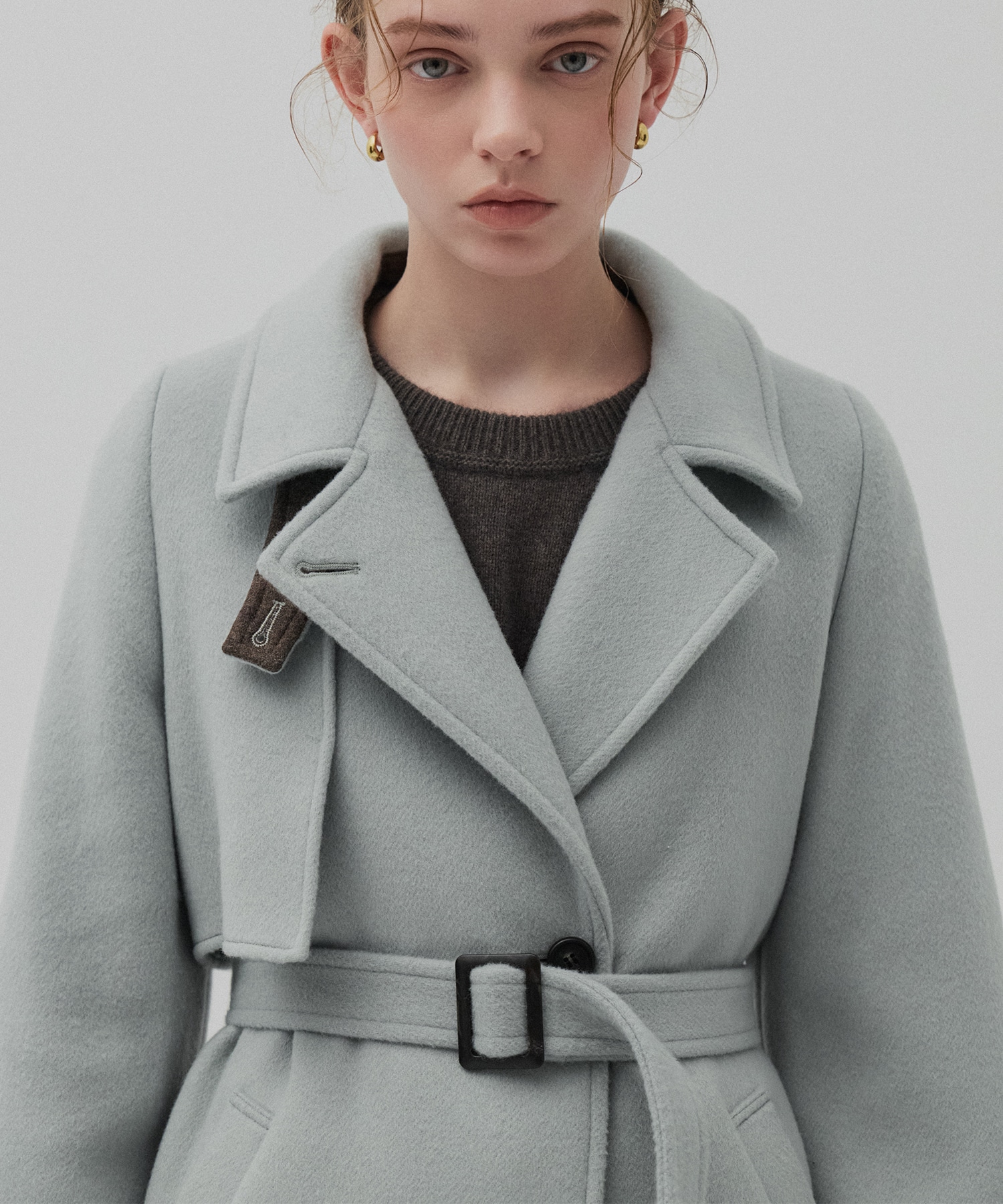 SUPER140アシメオーバーヨークコート