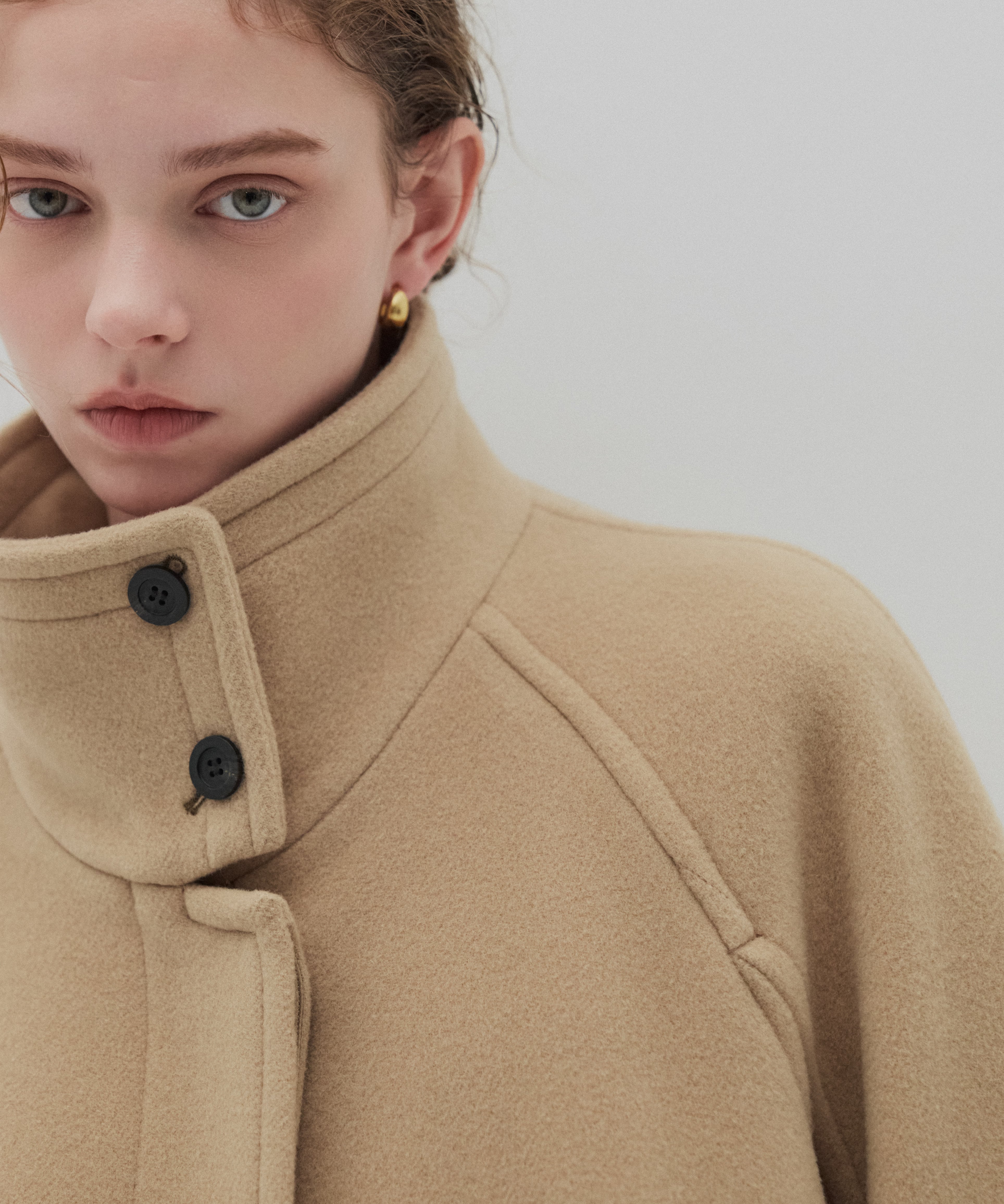 SUPER140スタンドカラーコート