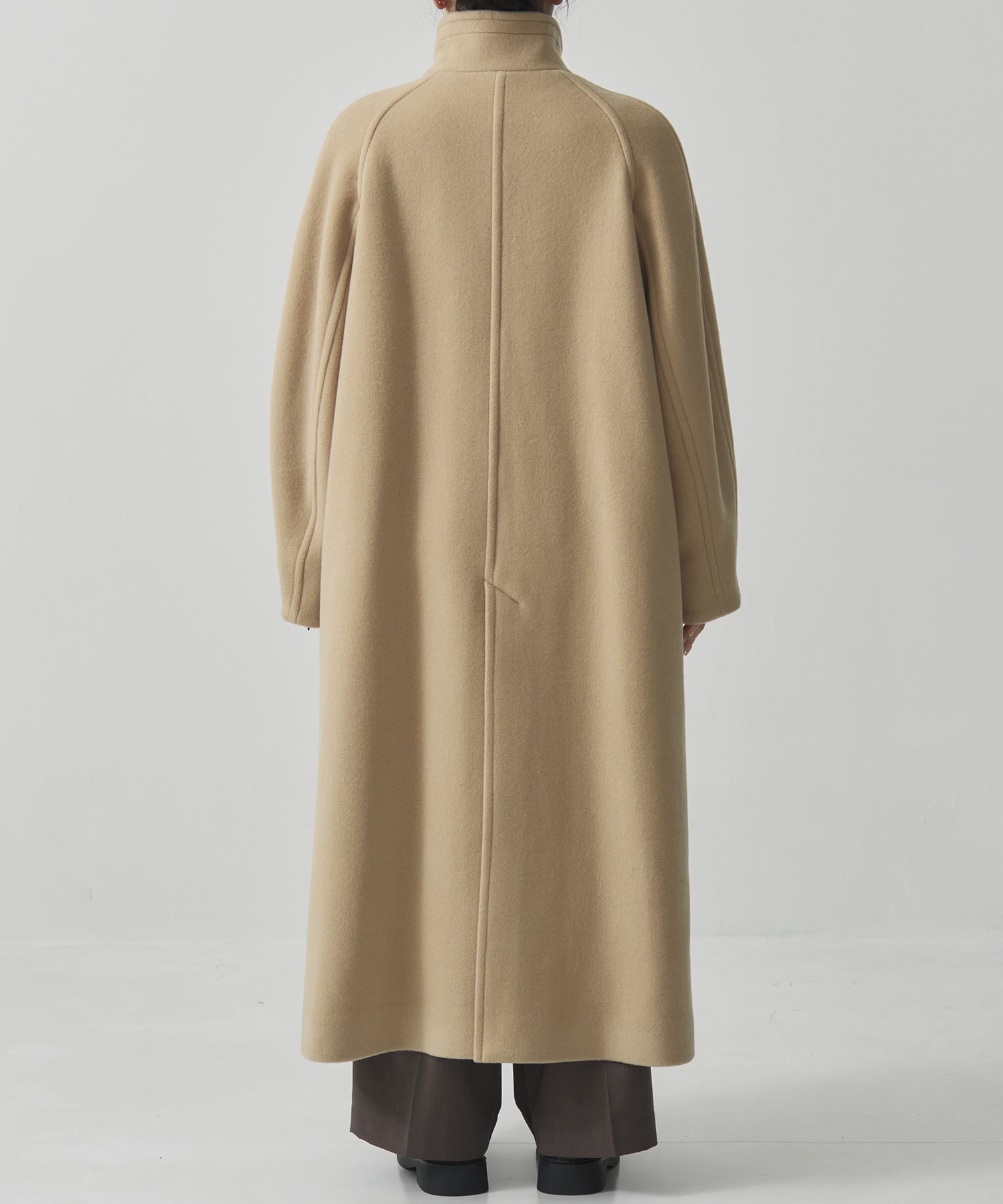 ツイードスタンドカラーコート