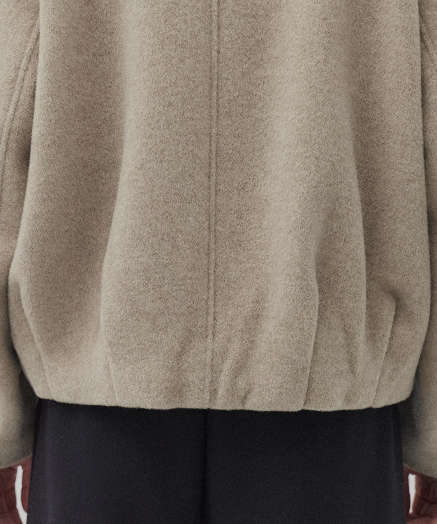 【再入荷】ウールジップタックショートコート