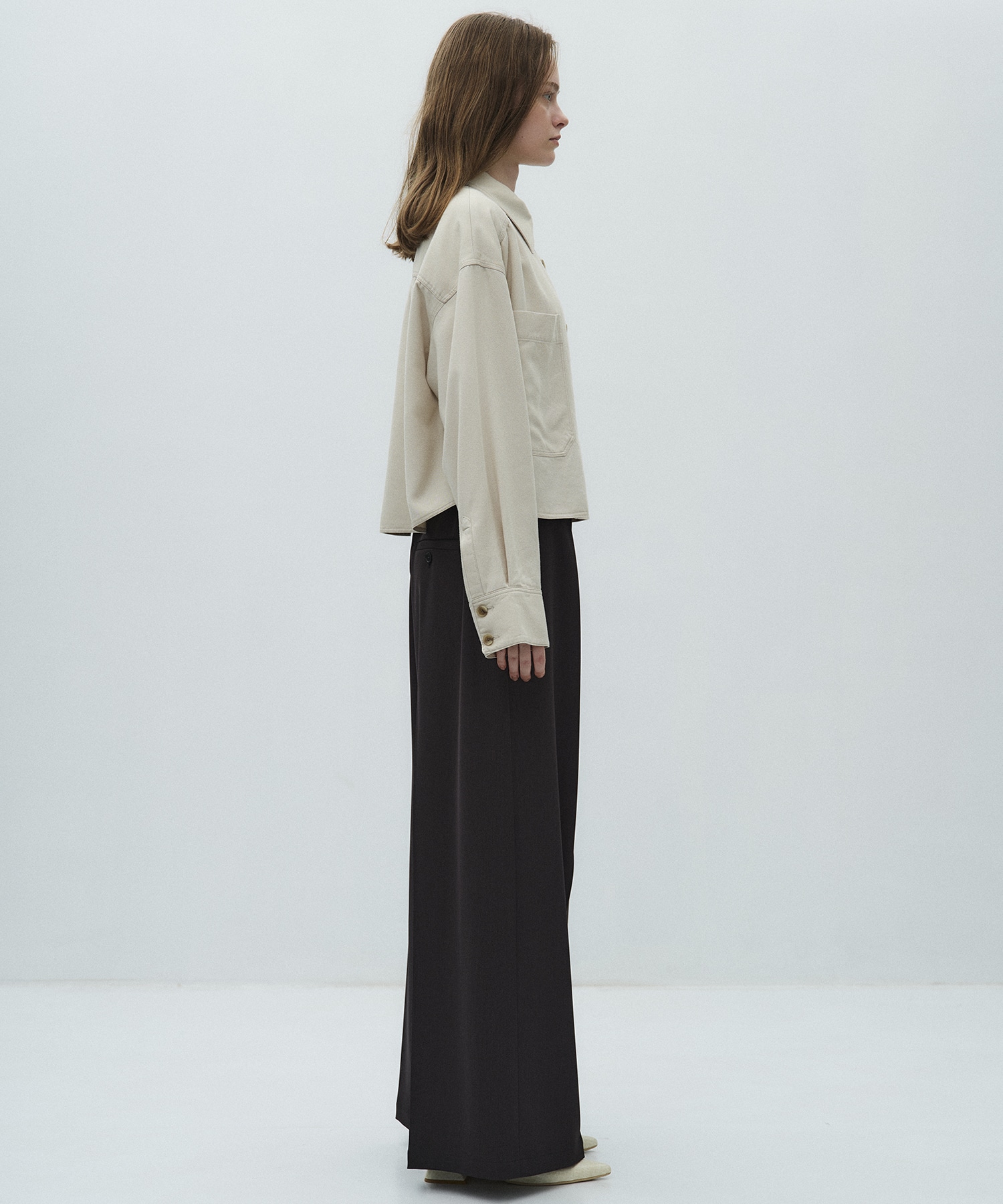 シルキーツイルアシメタックパンツ