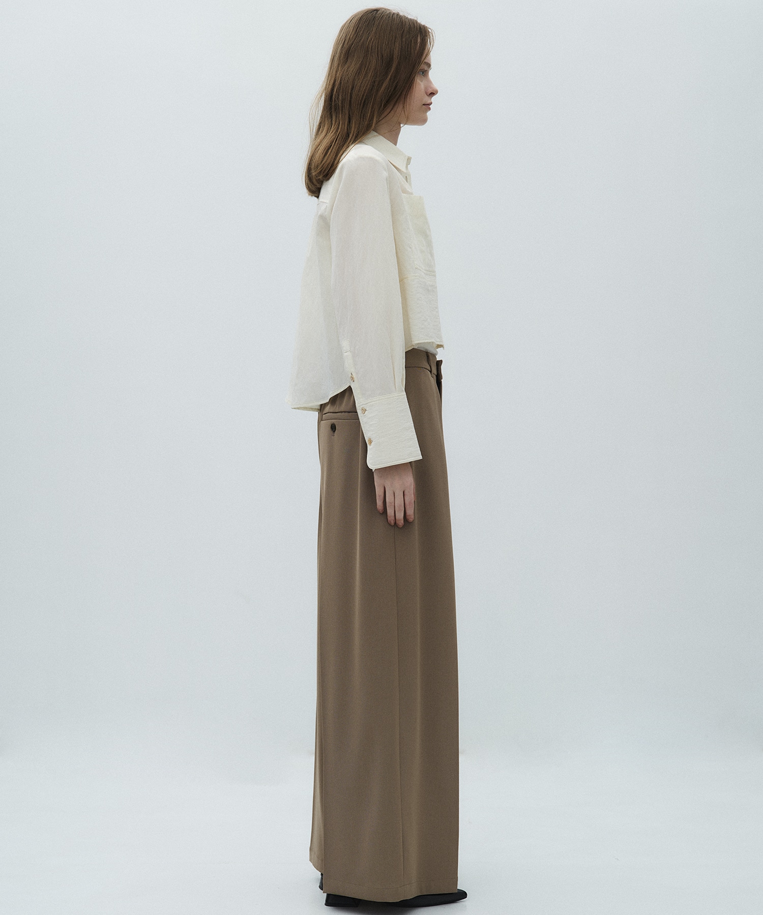 シルキーツイルアシメタックパンツ