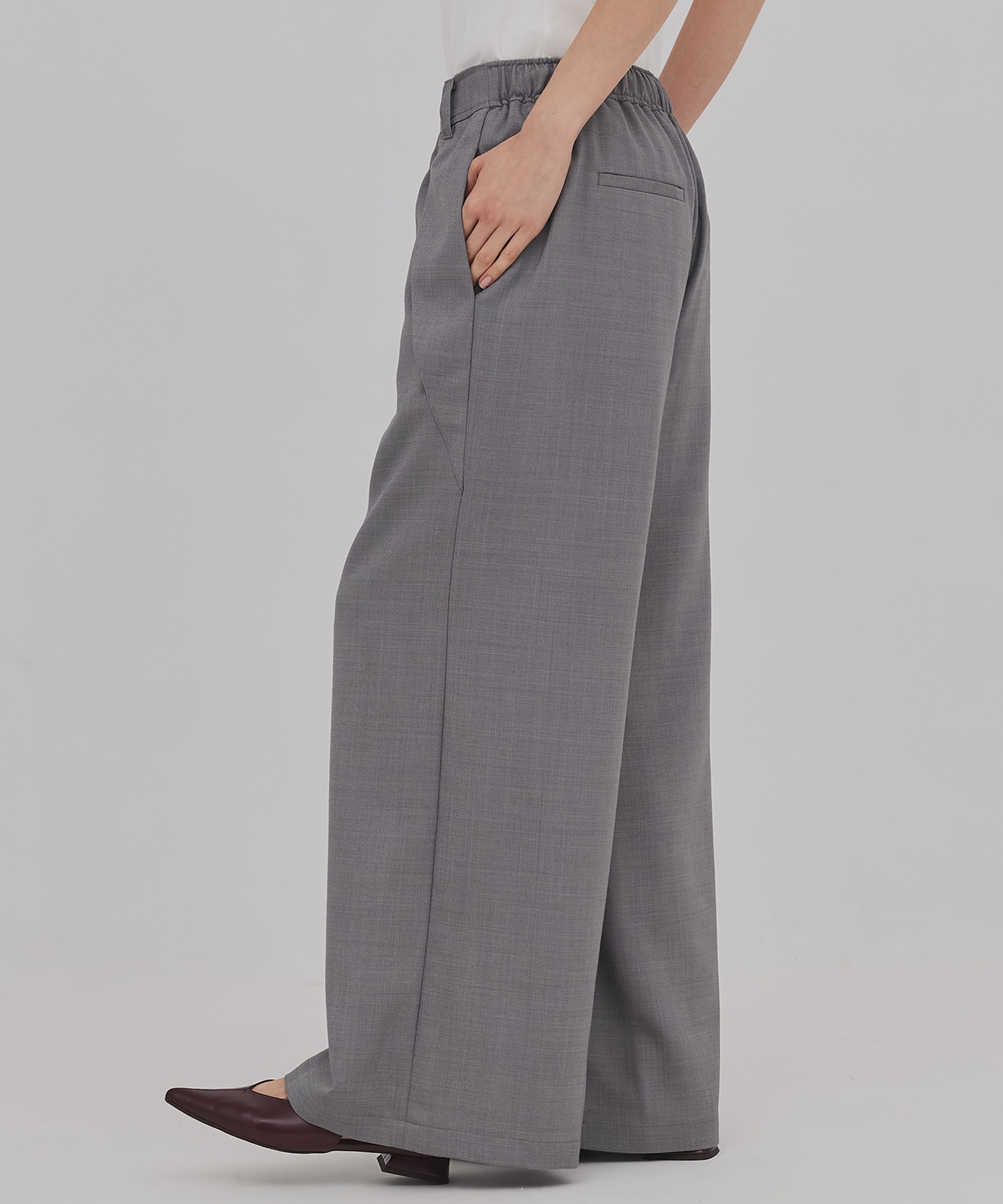 ウールジョーゼットパンツ