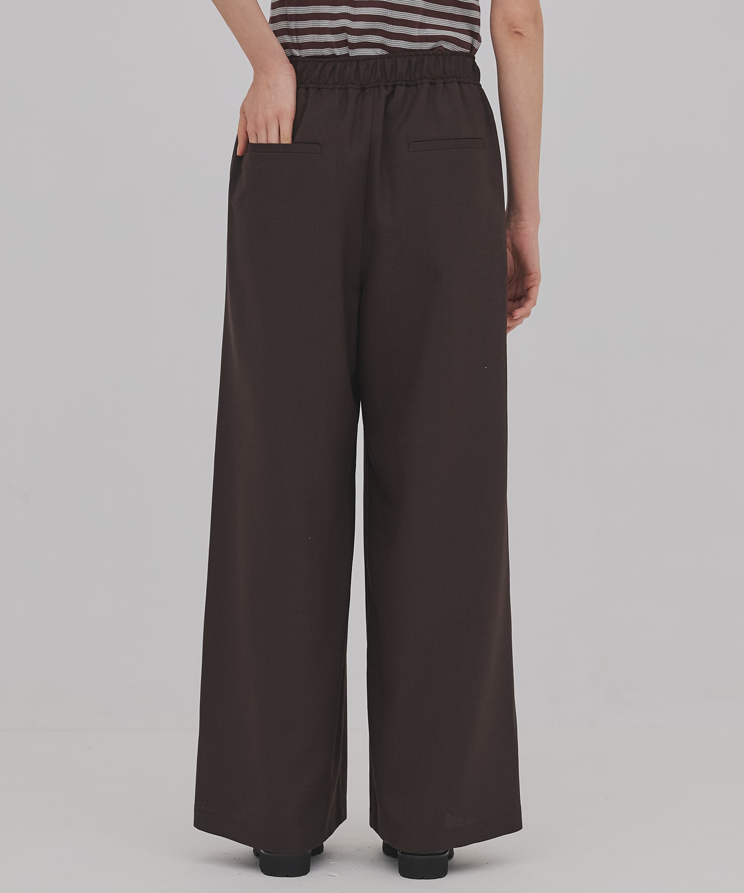 ウールジョーゼットパンツ