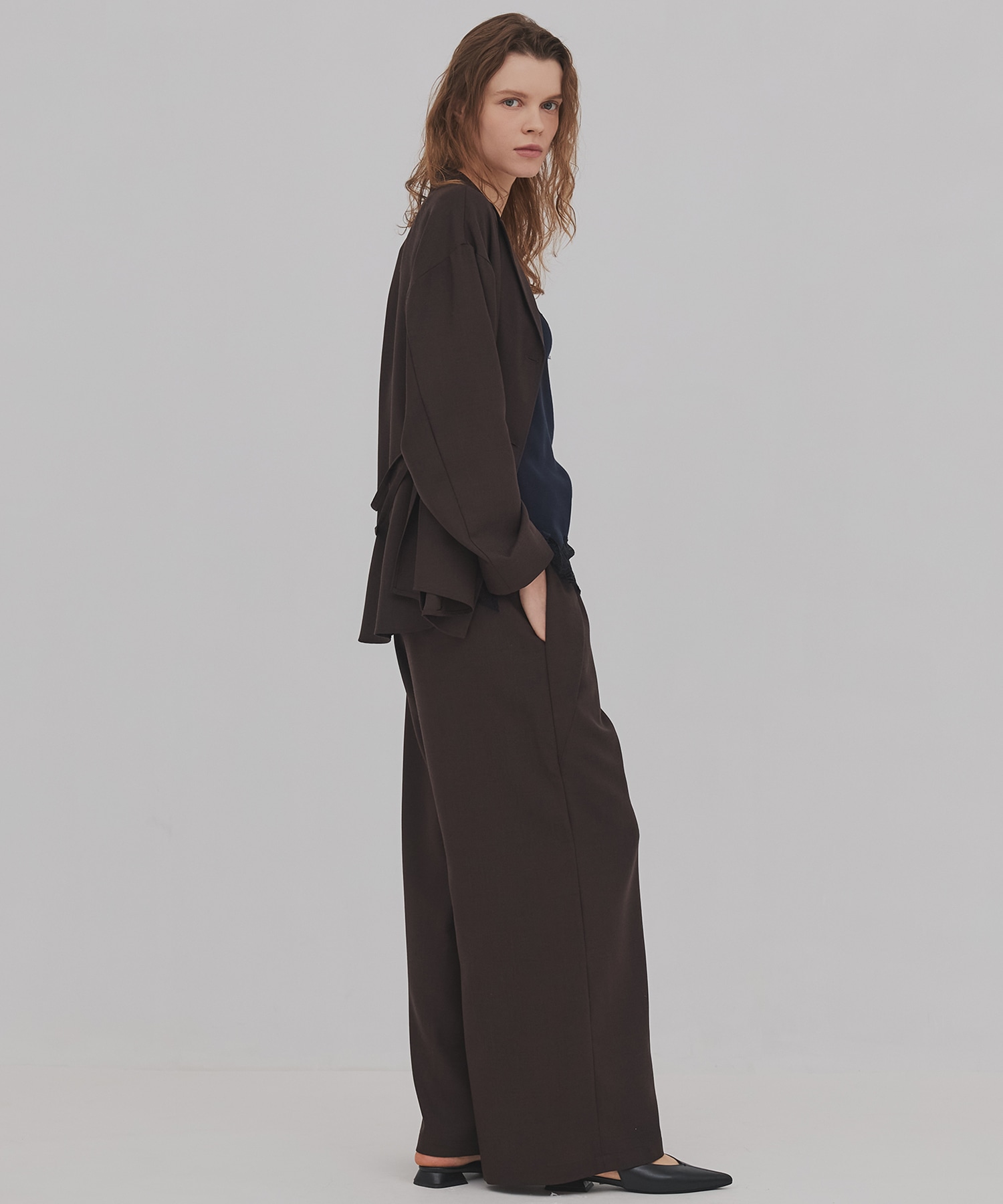 ウールジョーゼットジャケット