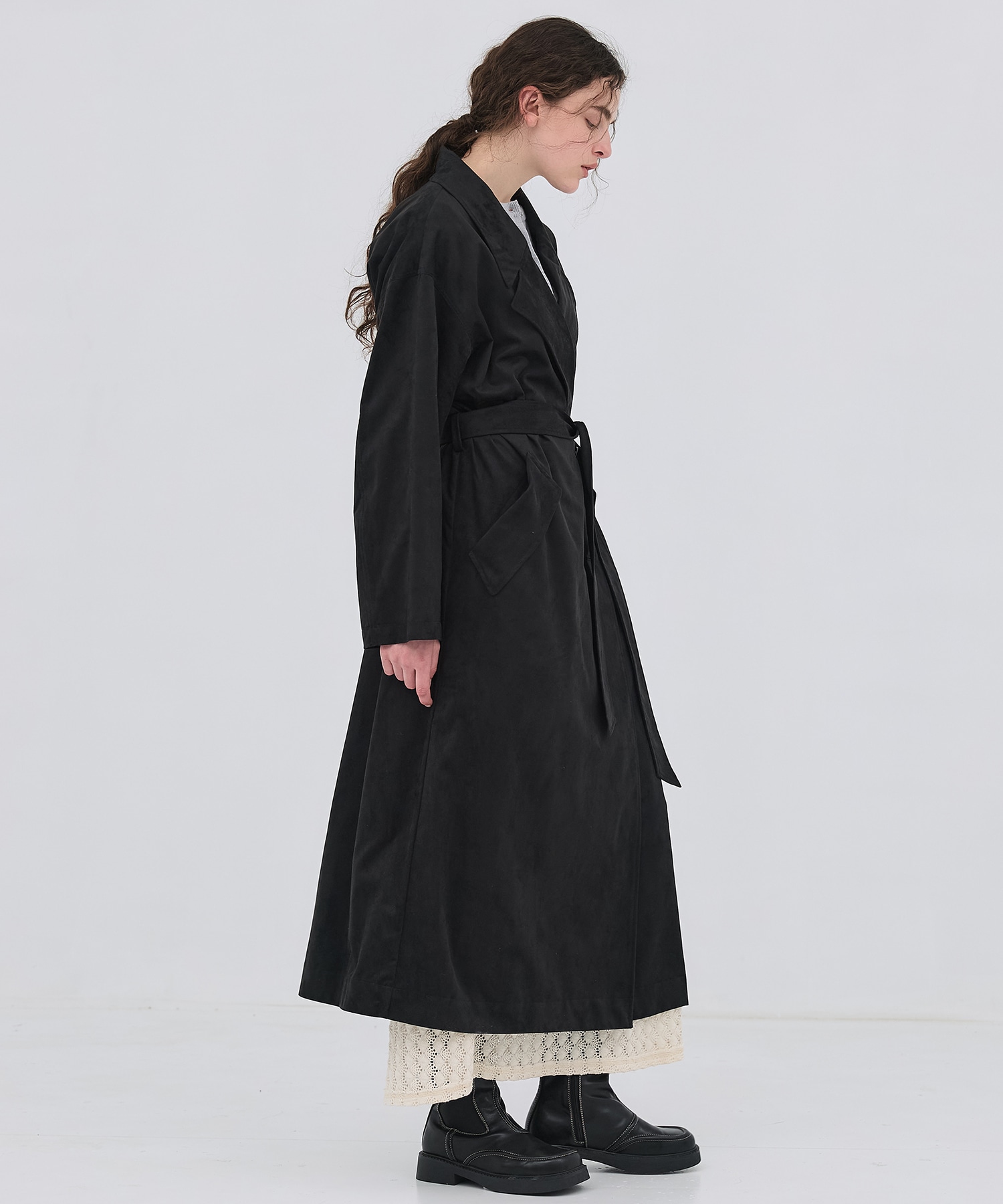 スエードトレンチコート