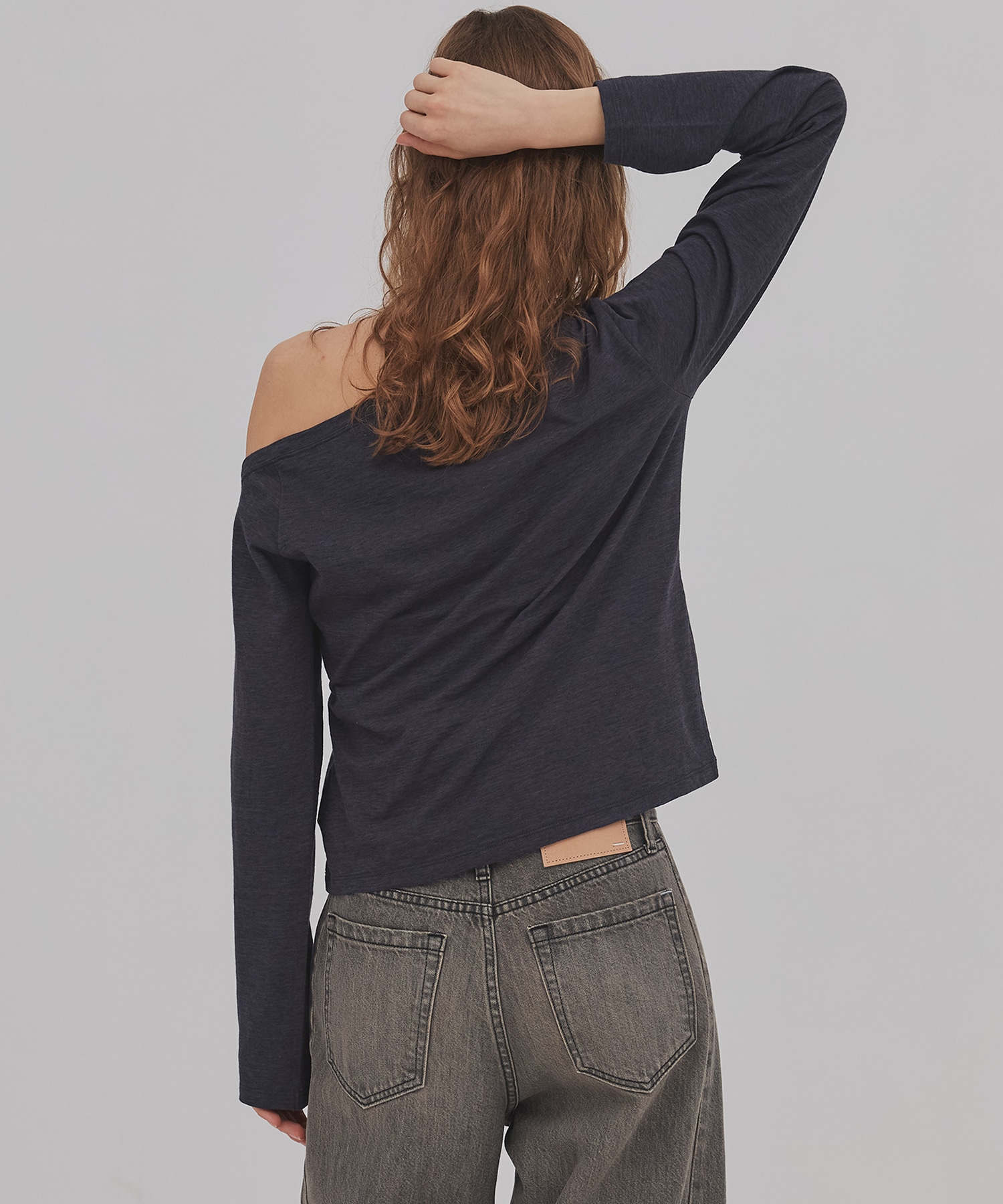 メランジワンショルダーTEE