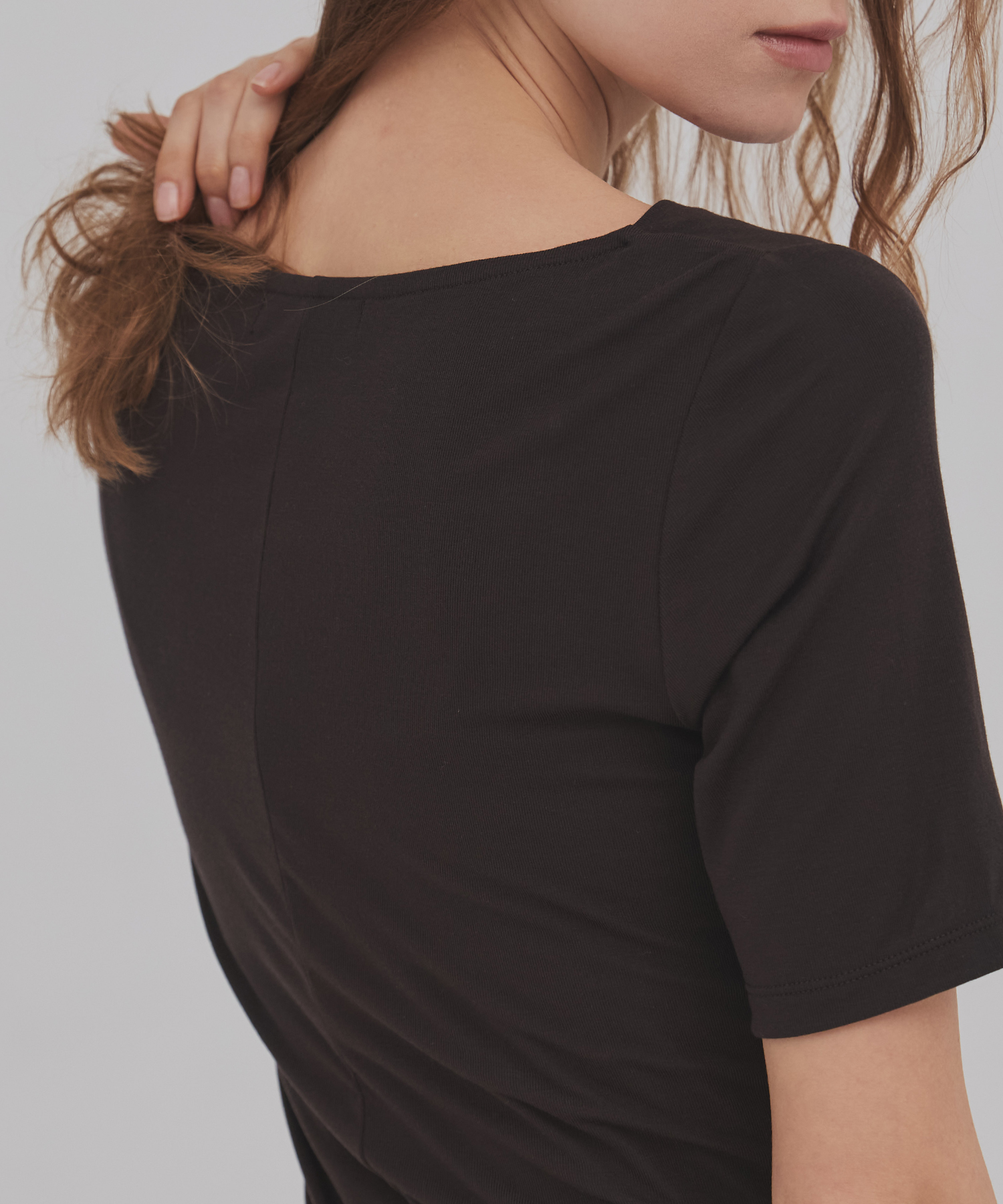 ドレープハープスリーブトップ