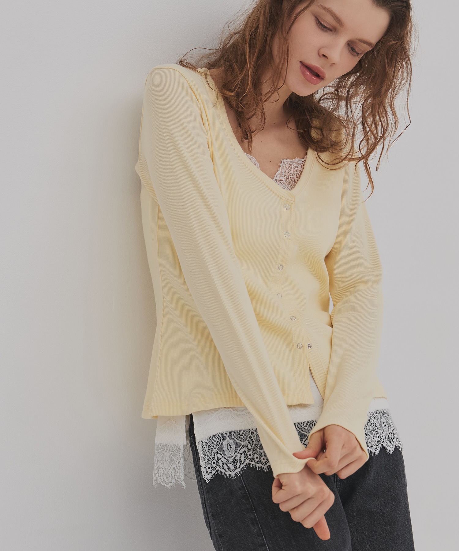 レーストリムキャミソール