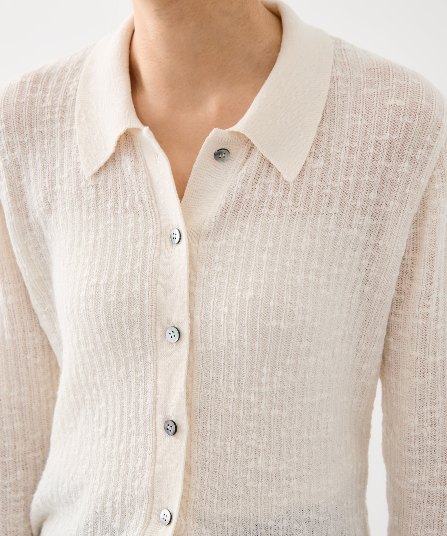 スラブニットカーディガン